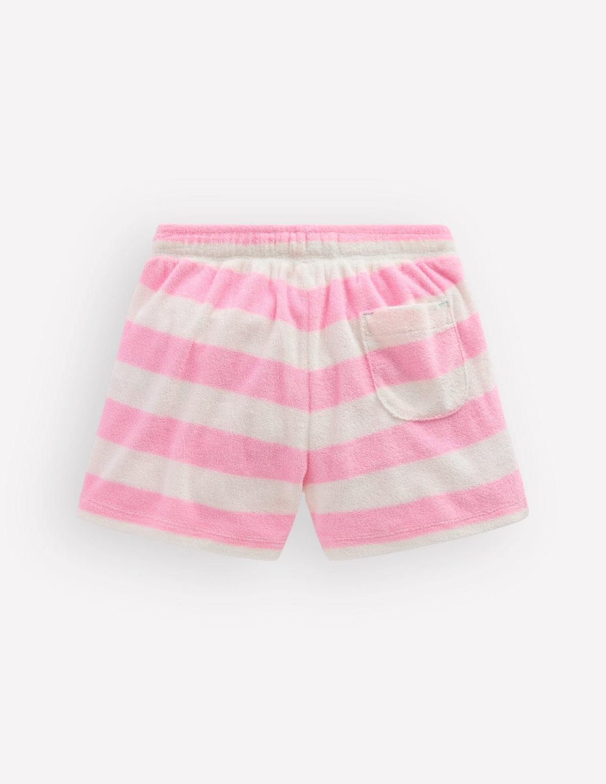 Patch Pocket Towelling short-Spring Blossom Pink Stripe-4