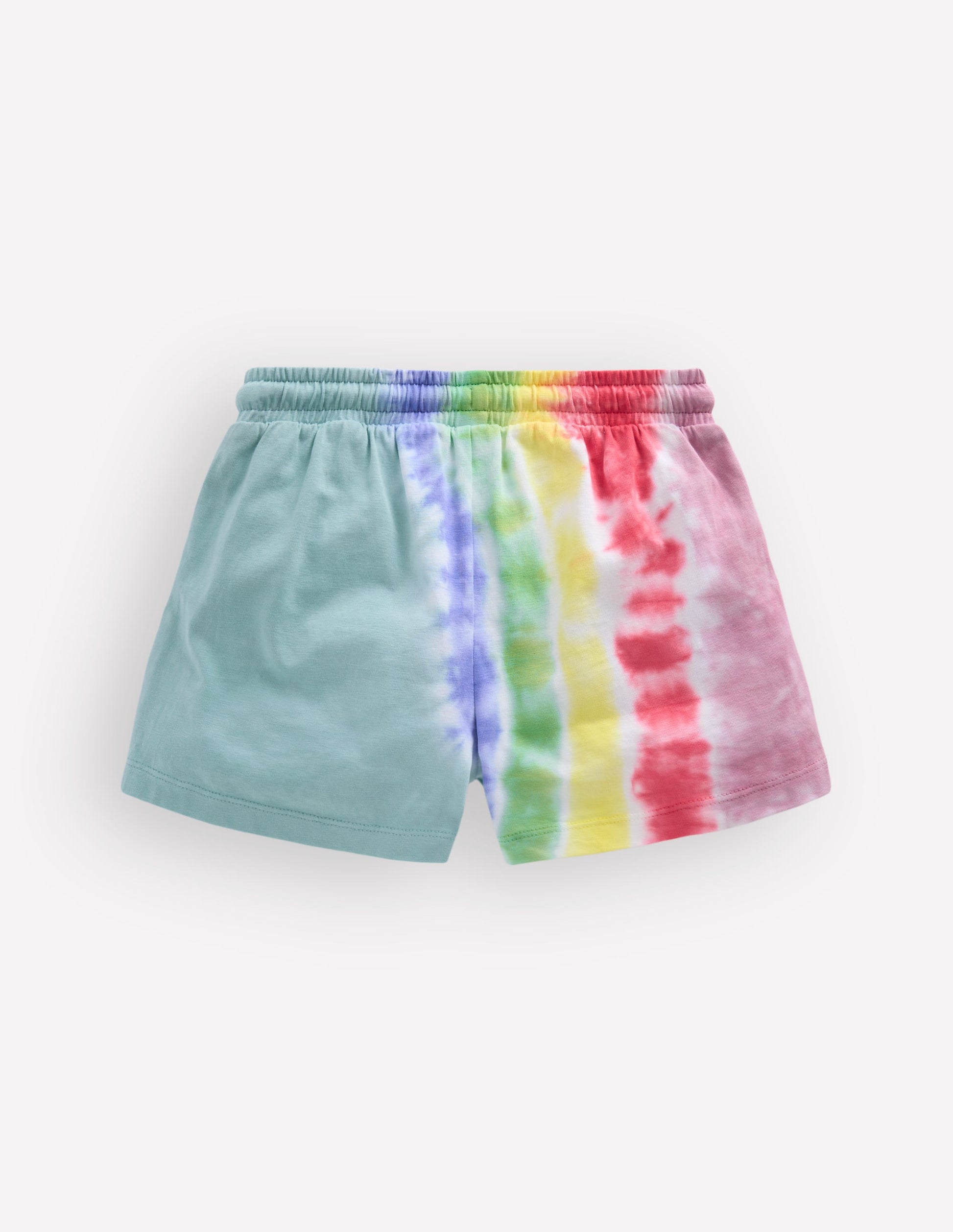 Shorts mit Batikmuster und Logo-Morgenblau Regenbogen-2