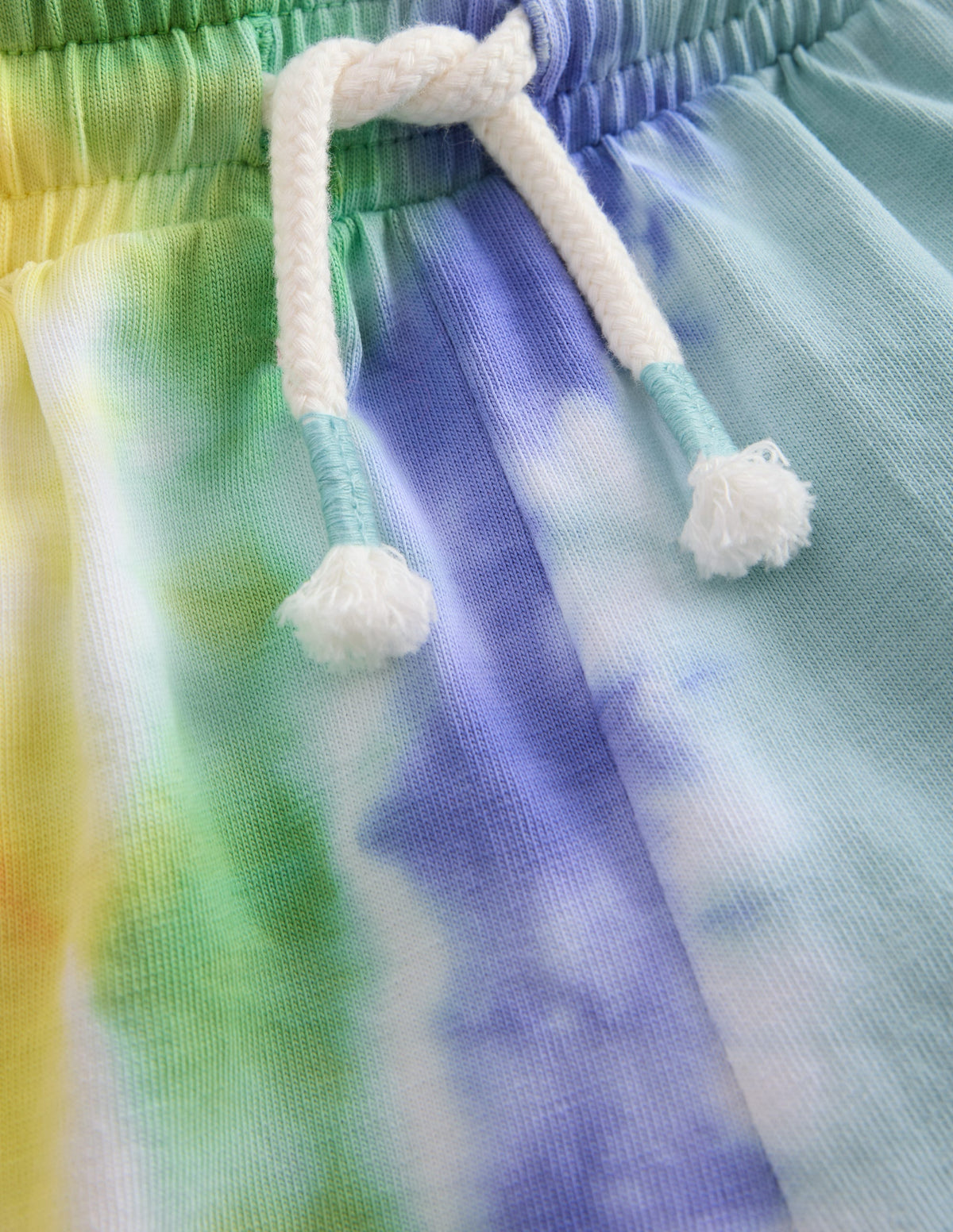 Shorts mit Batikmuster und Logo-Morgenblau Regenbogen-3