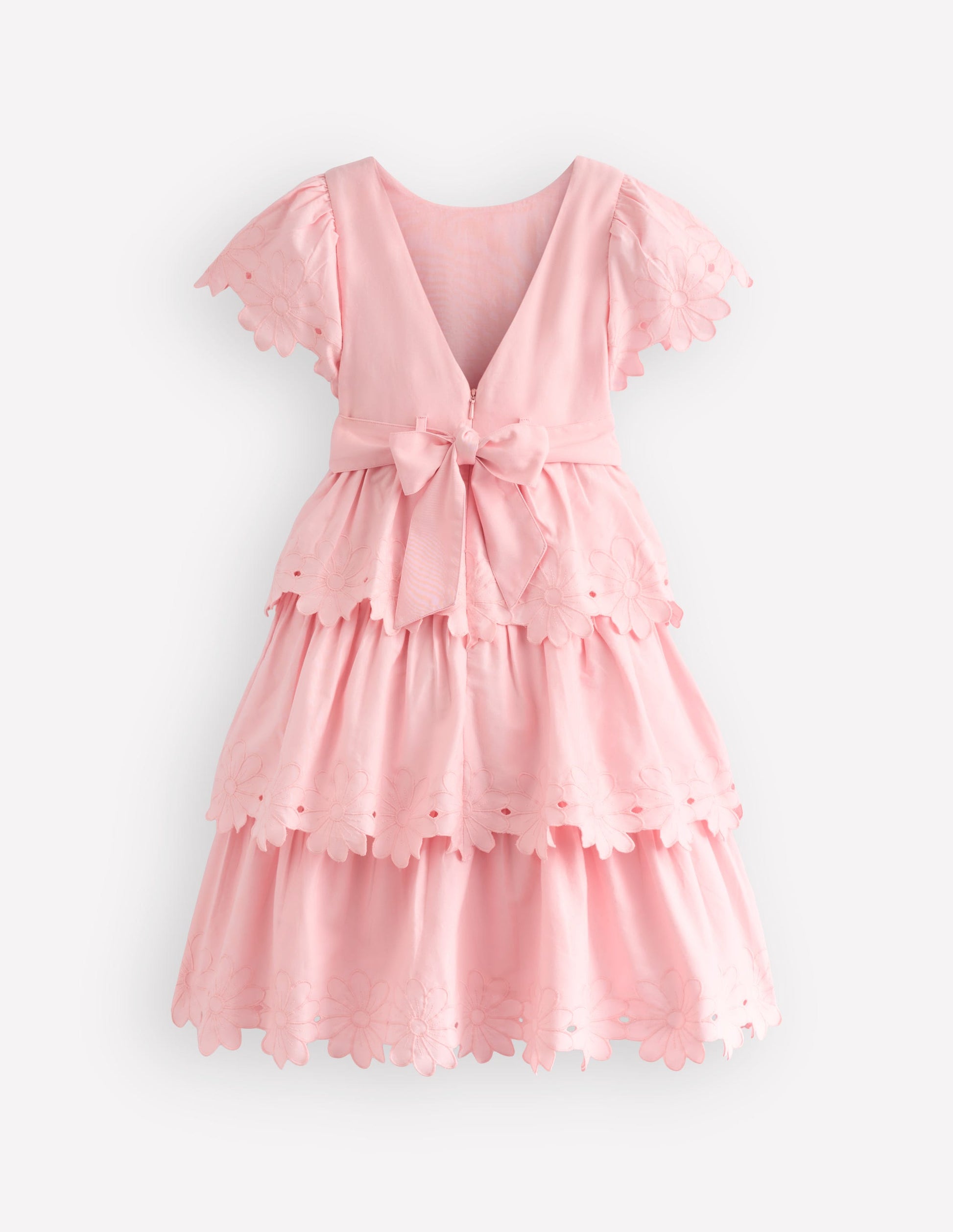 Kleid für besondere Anlässe mit Blumensaum-ROSA-2