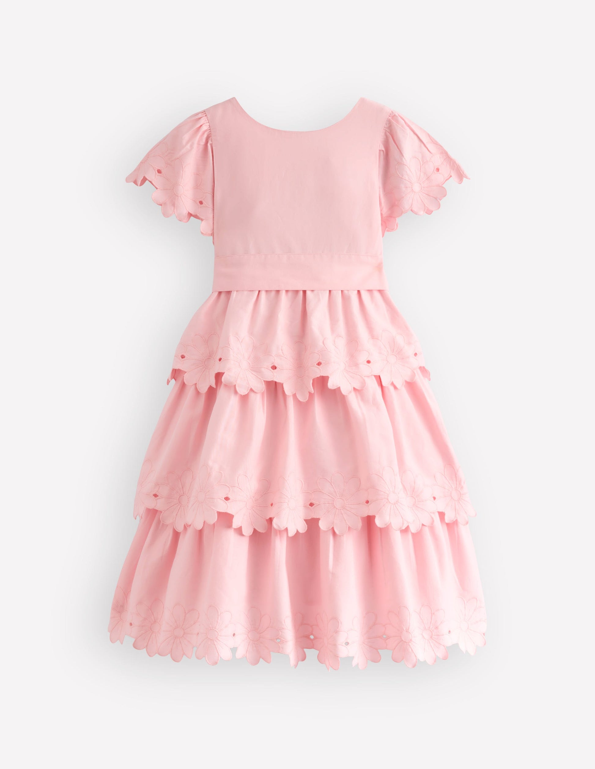 Kleid für besondere Anlässe mit Blumensaum-ROSA-1