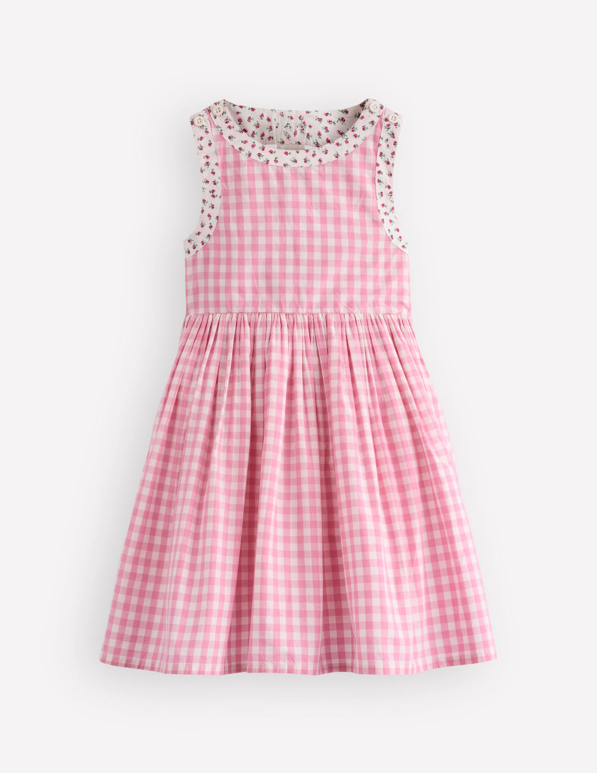 Harlow Logo Dress-Spring Blossom Gingham Sunray-1