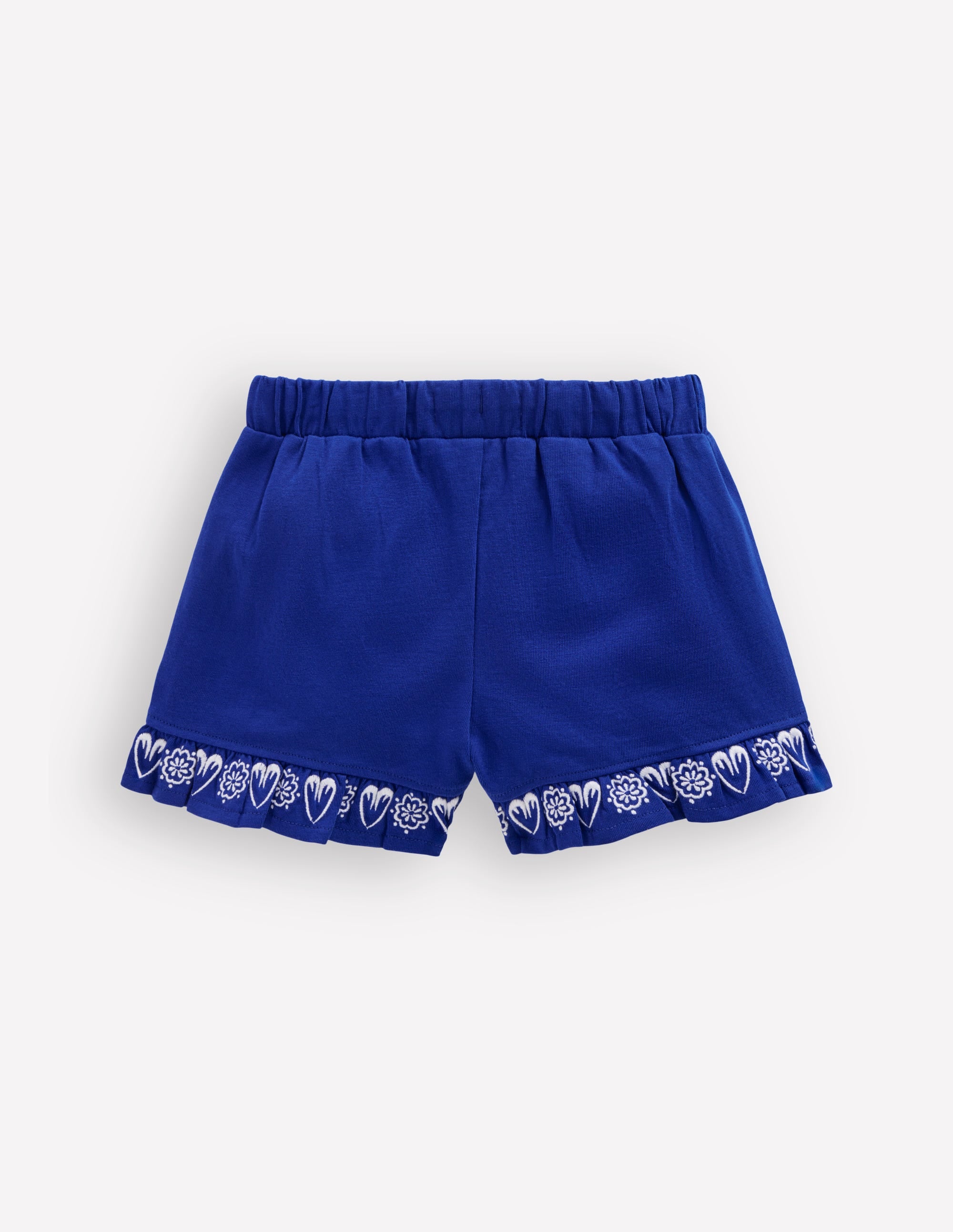 Embroidered Jersey Shorts-Bright Blue Embroidery - Image 2
