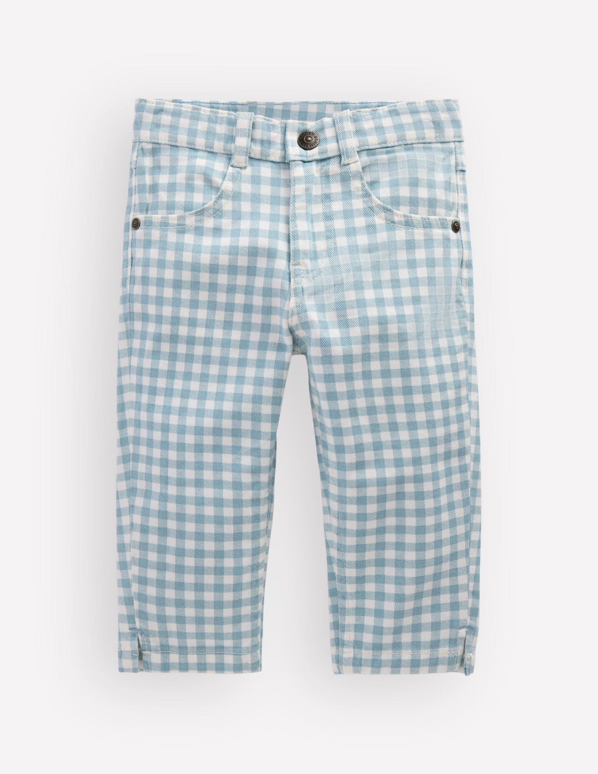 Caprihose-Blau Karo-4