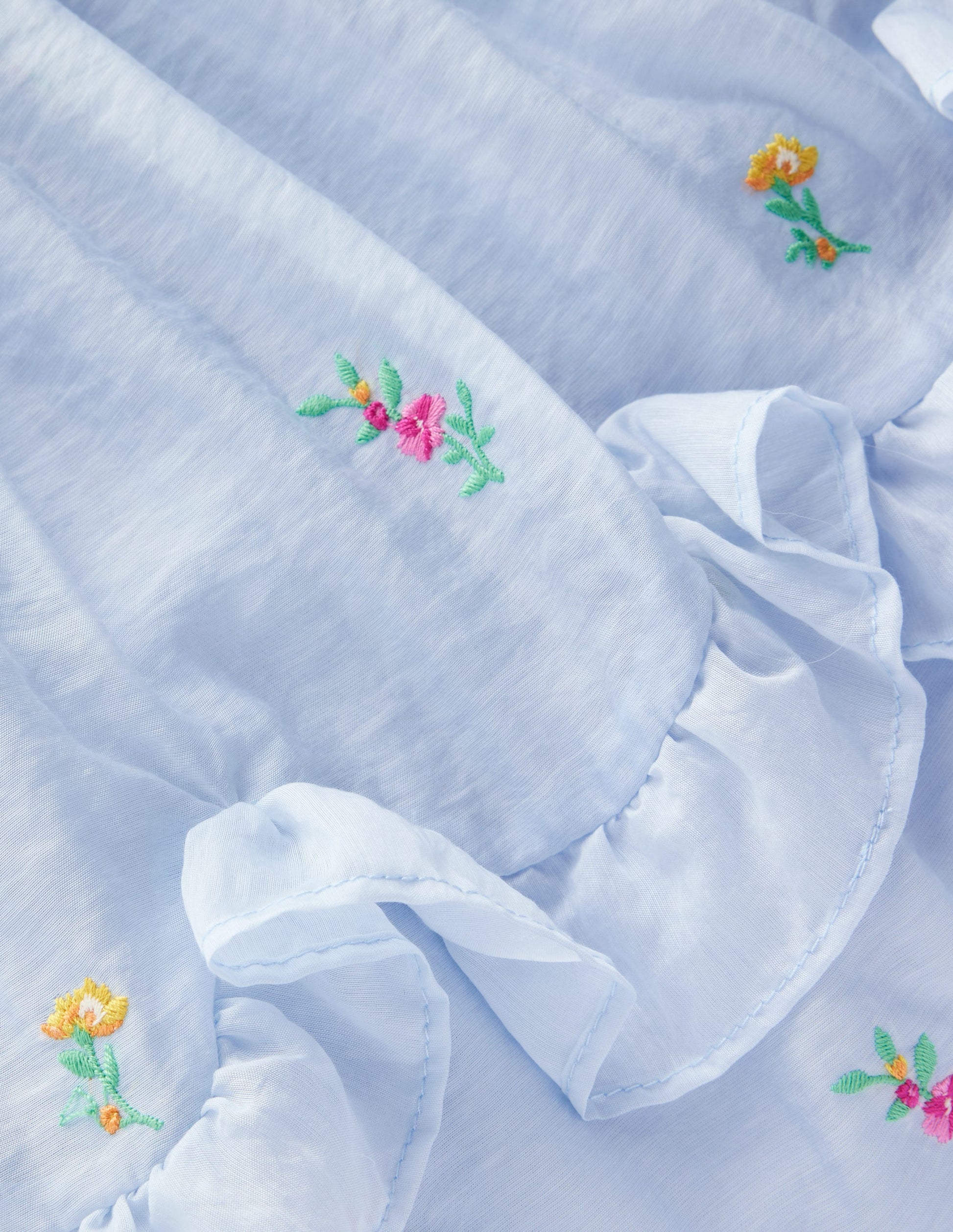 Robe de cérémonie à volants-Bleu brumeux-3