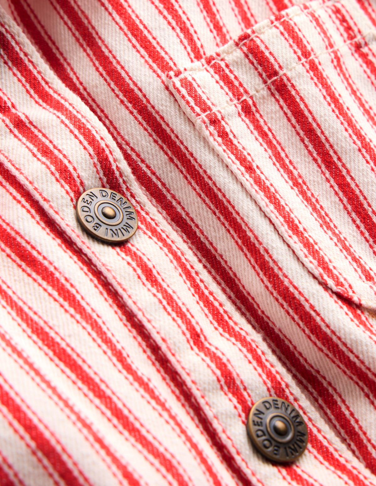Embroidered Playsuit-Red Stripe - Image 3