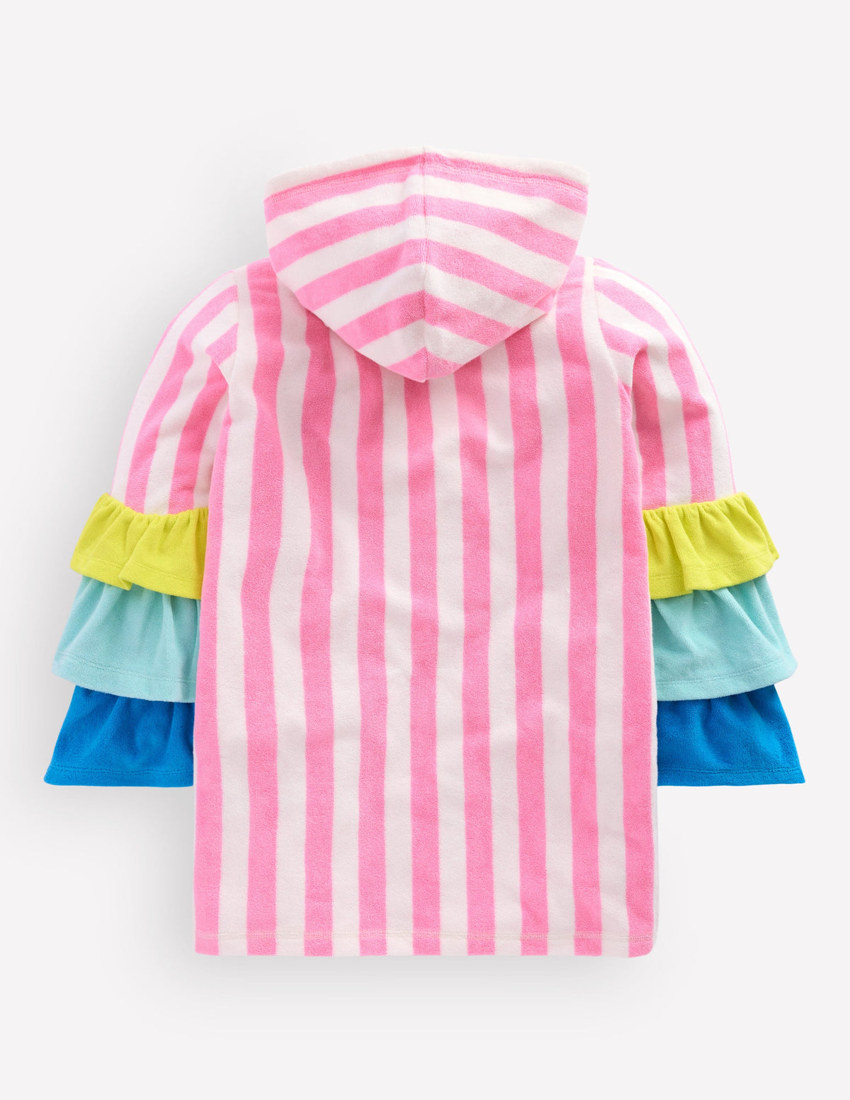 Fun Romie Towelling Zip-Up-Stripe Frill Parrot-3