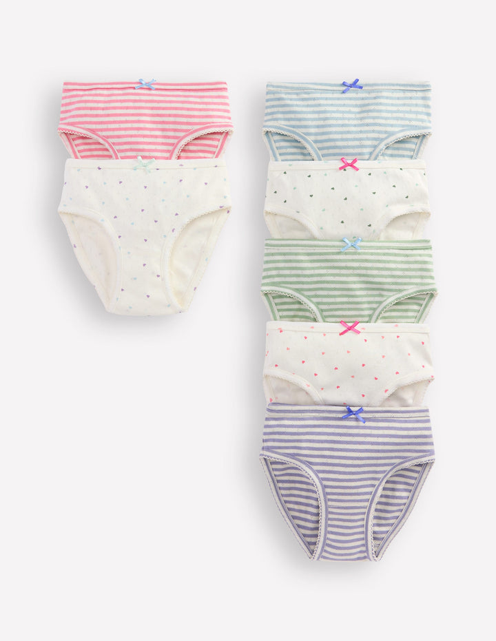 Pointelle-Unterhosen im 7er-Pack-Herzen
