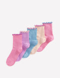 Rüschensocken im 5er-Pack-Bunt Frühling