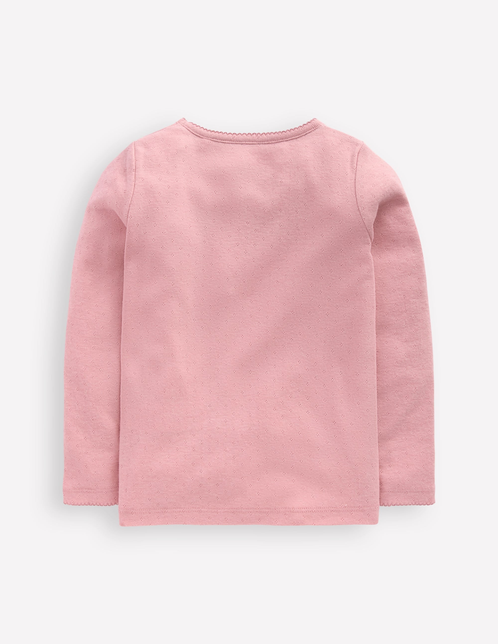 Langärmeliges Oberteil mit Pointelle-Muster-ROSA - Image 2