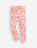 Gerippte Leggings-Kreiderosa Gänseblümchen