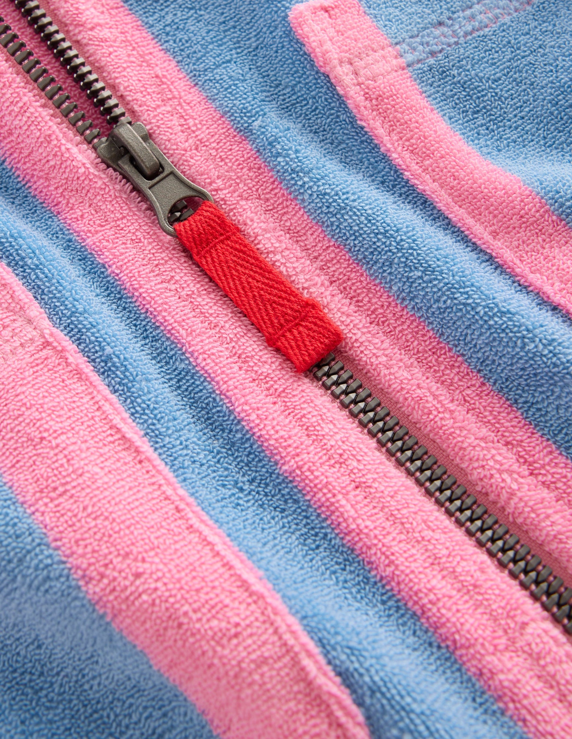 Romie Towelling Zip Throw-On-Multi Hotchpotch Stripe-3