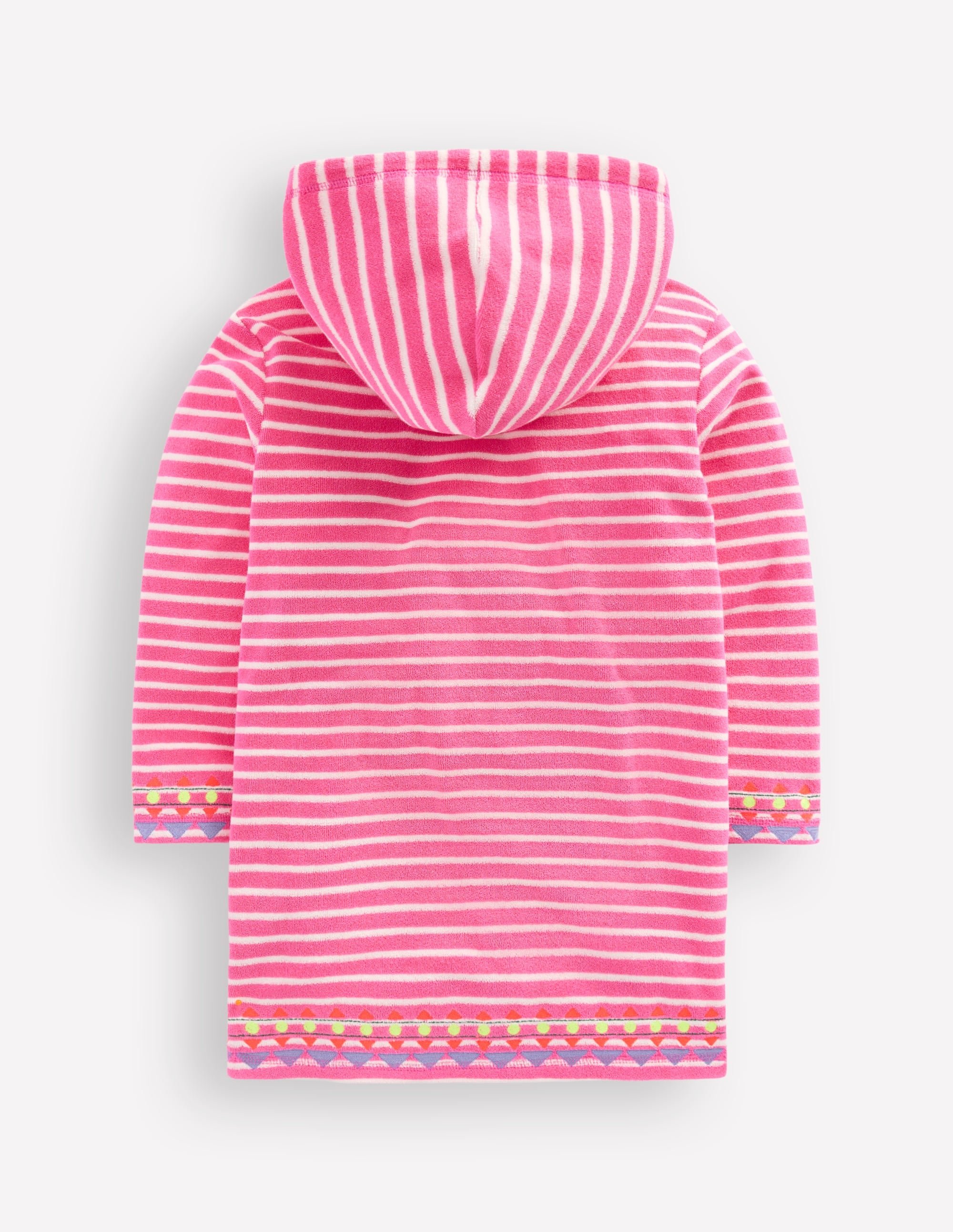 Romie Frottee-Badeponcho mit Reißverschluss-Sorbetrosa Streifen - Image 2