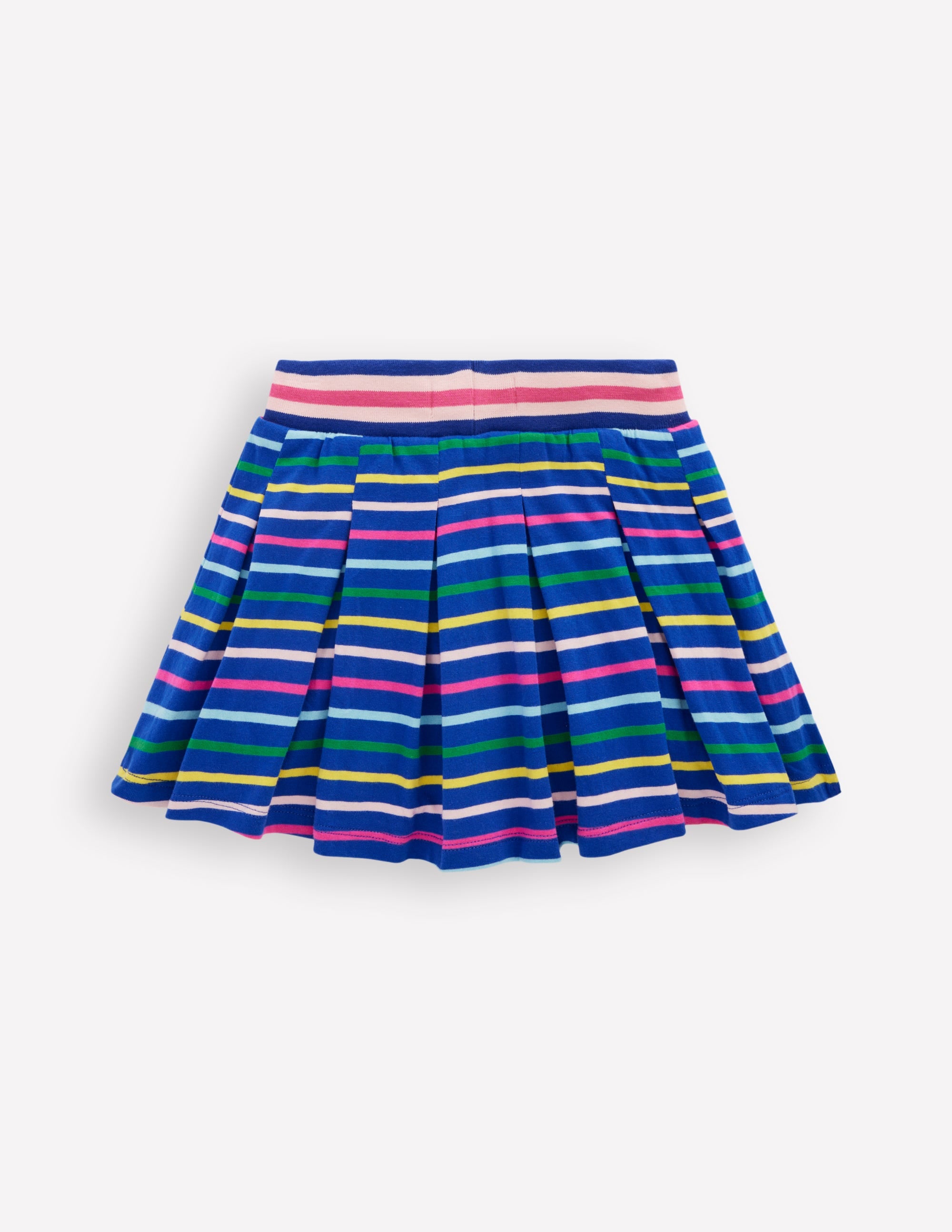 Plissierter Jersey-Skort-Küstenblau mit Streifen - Image 2