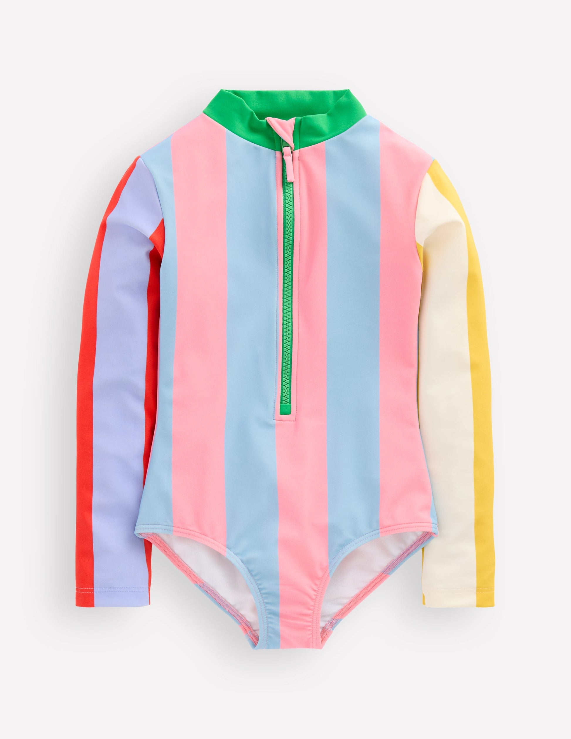Long-sleeved Swimsuit-Hotpotch Stripe-1