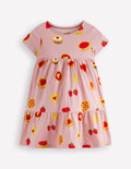 Ariel Jerseykleid zum Herumwirbeln-Vintage-Rosa Süße Leckereien