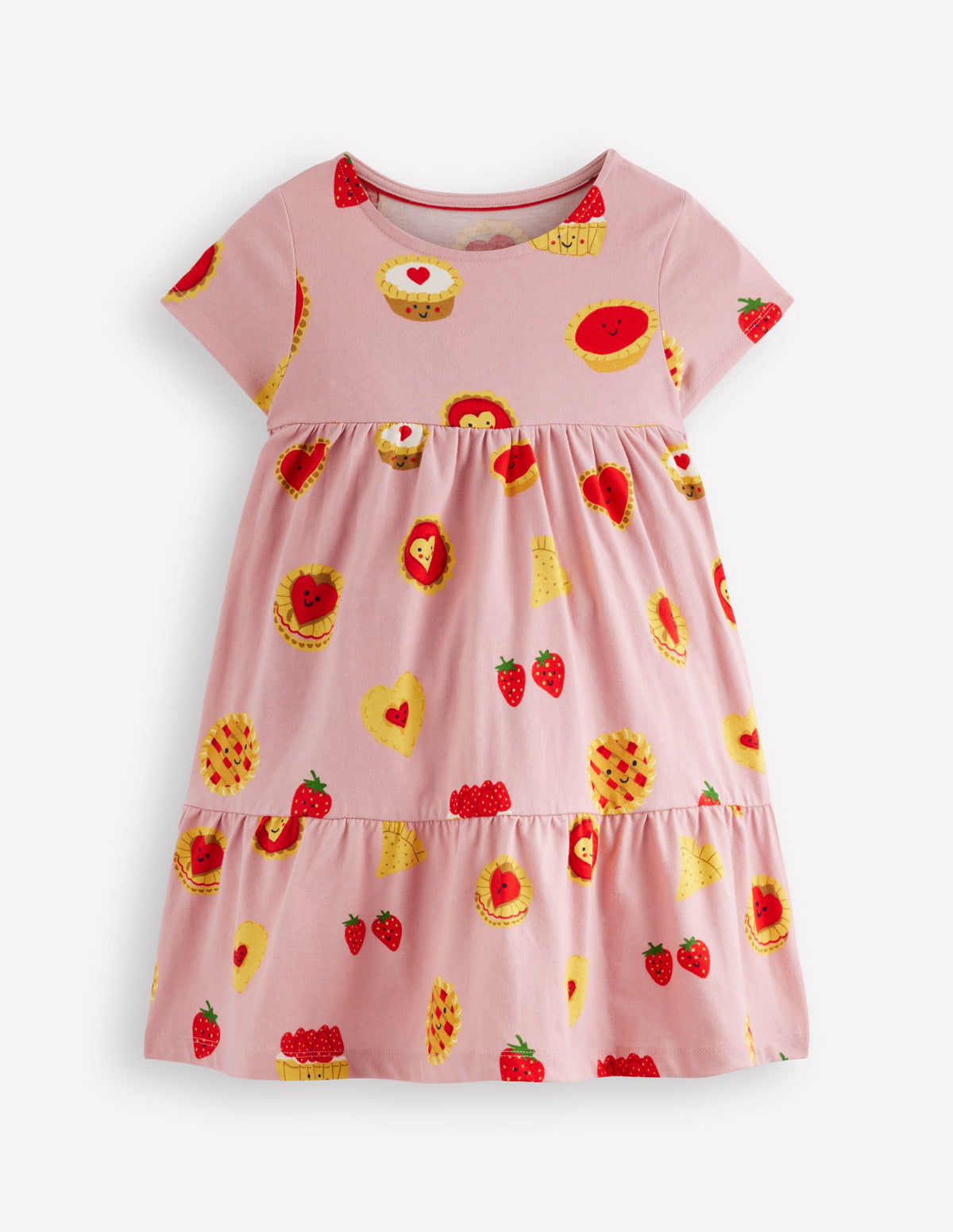 Ariel Jerseykleid zum Herumwirbeln-Vintage-Rosa Süße Leckereien-1