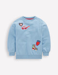 Bobbie Sweatshirt mit Applikation-Gletschersee Aufnäher