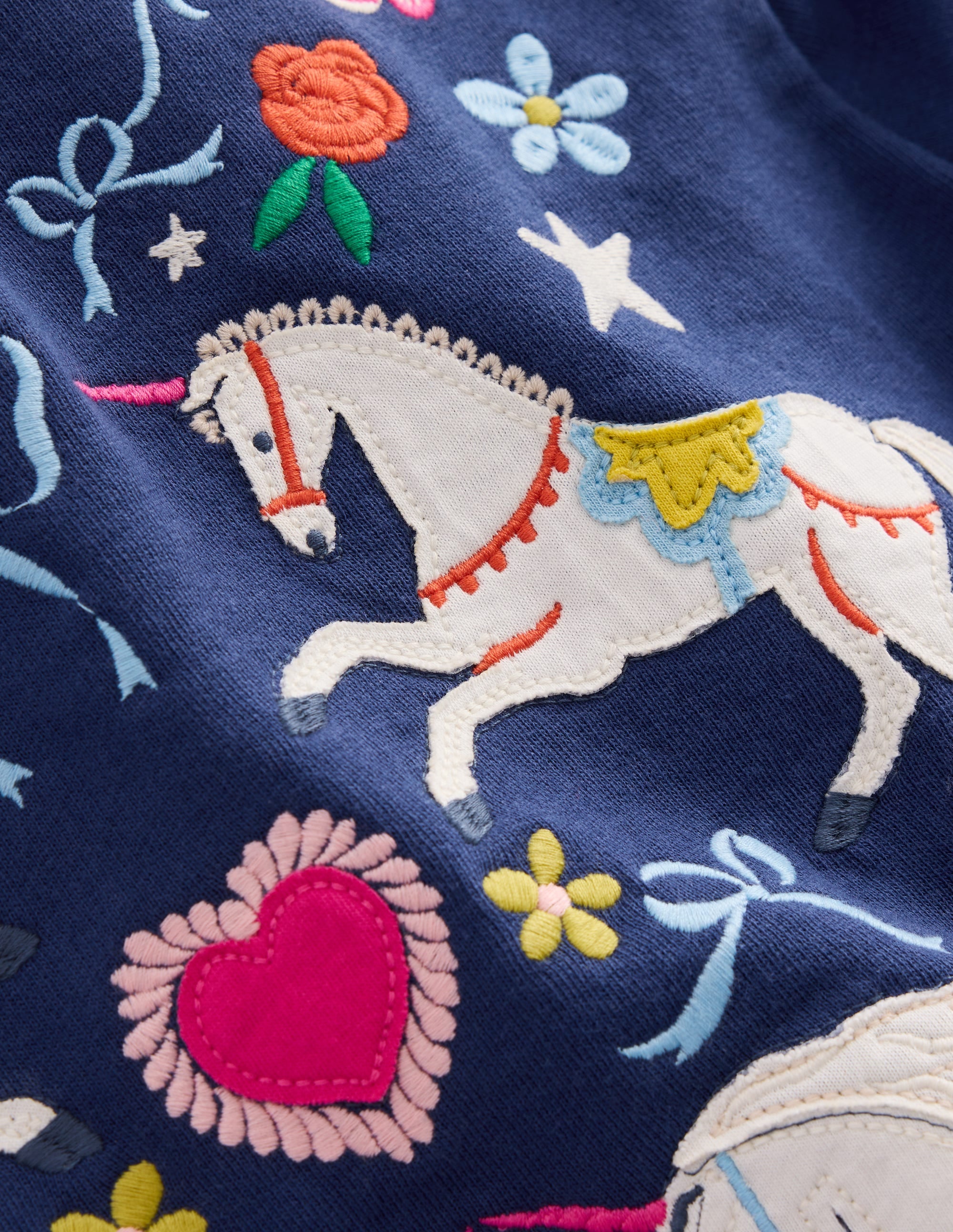 Bobbie Sweatshirt mit Applikation-Navy, Einhörner - Image 3
