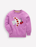 Bobbie Sweatshirt mit Applikation-Lila Tauben