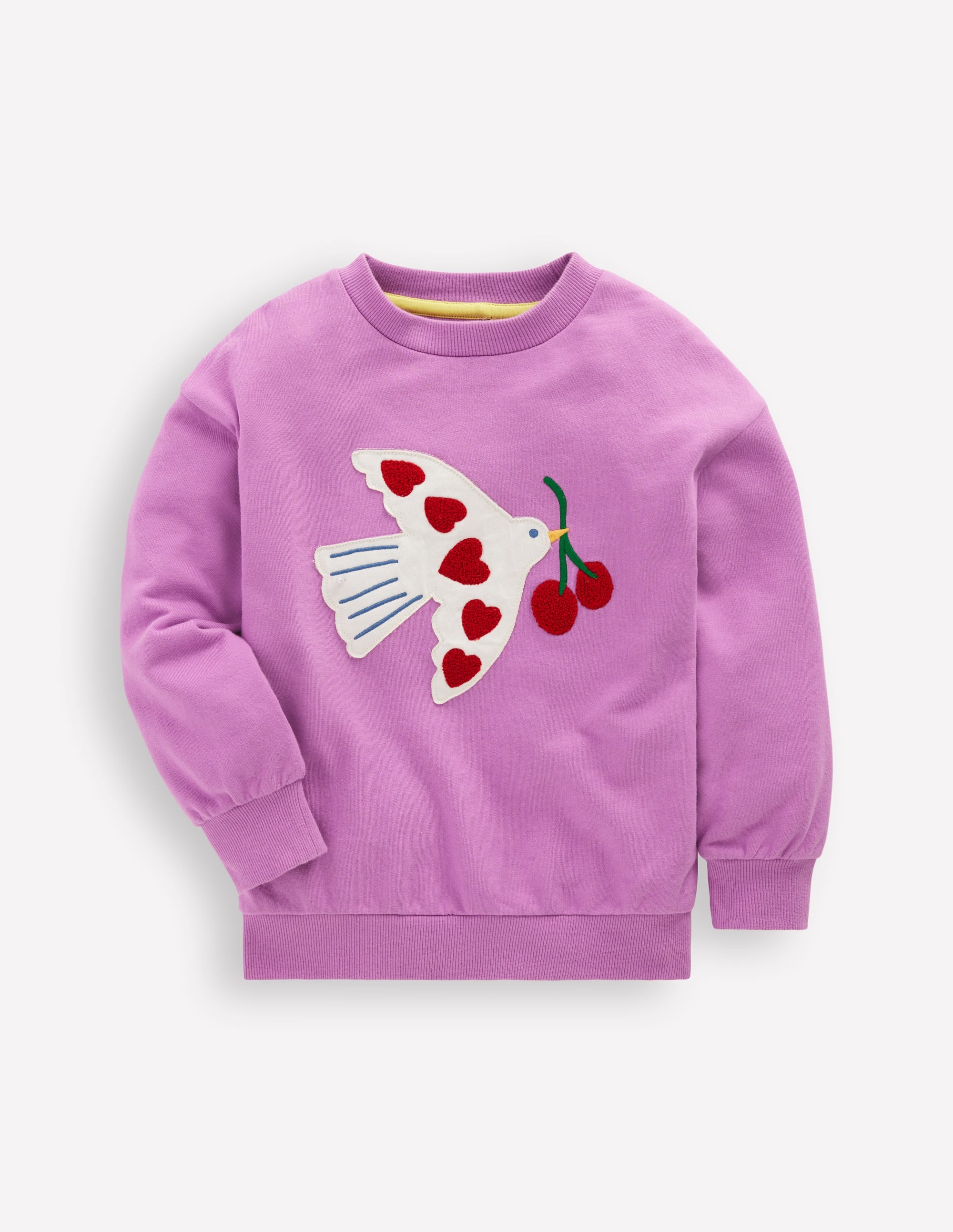 Bobbie Sweatshirt mit Applikation-Lila Tauben - Image 1