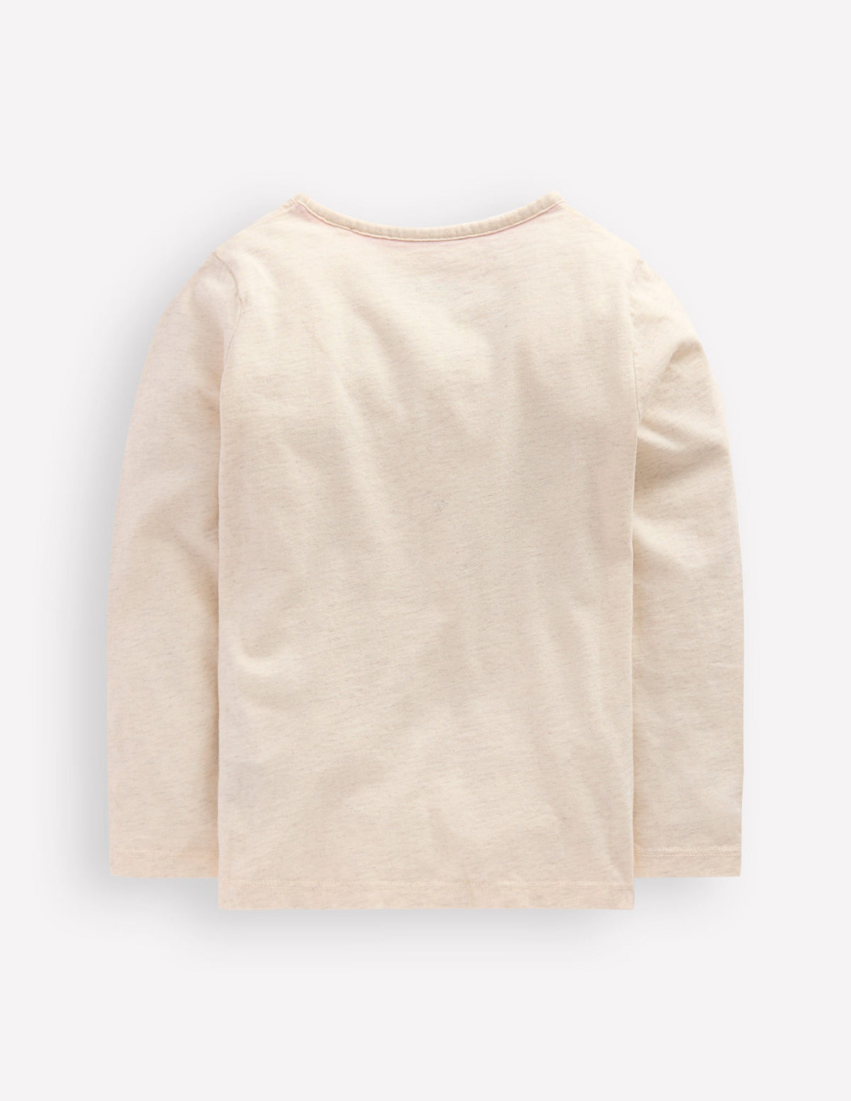 Langarmshirt aus Bouclé-Haferbeige Meliert Rollschuh-2