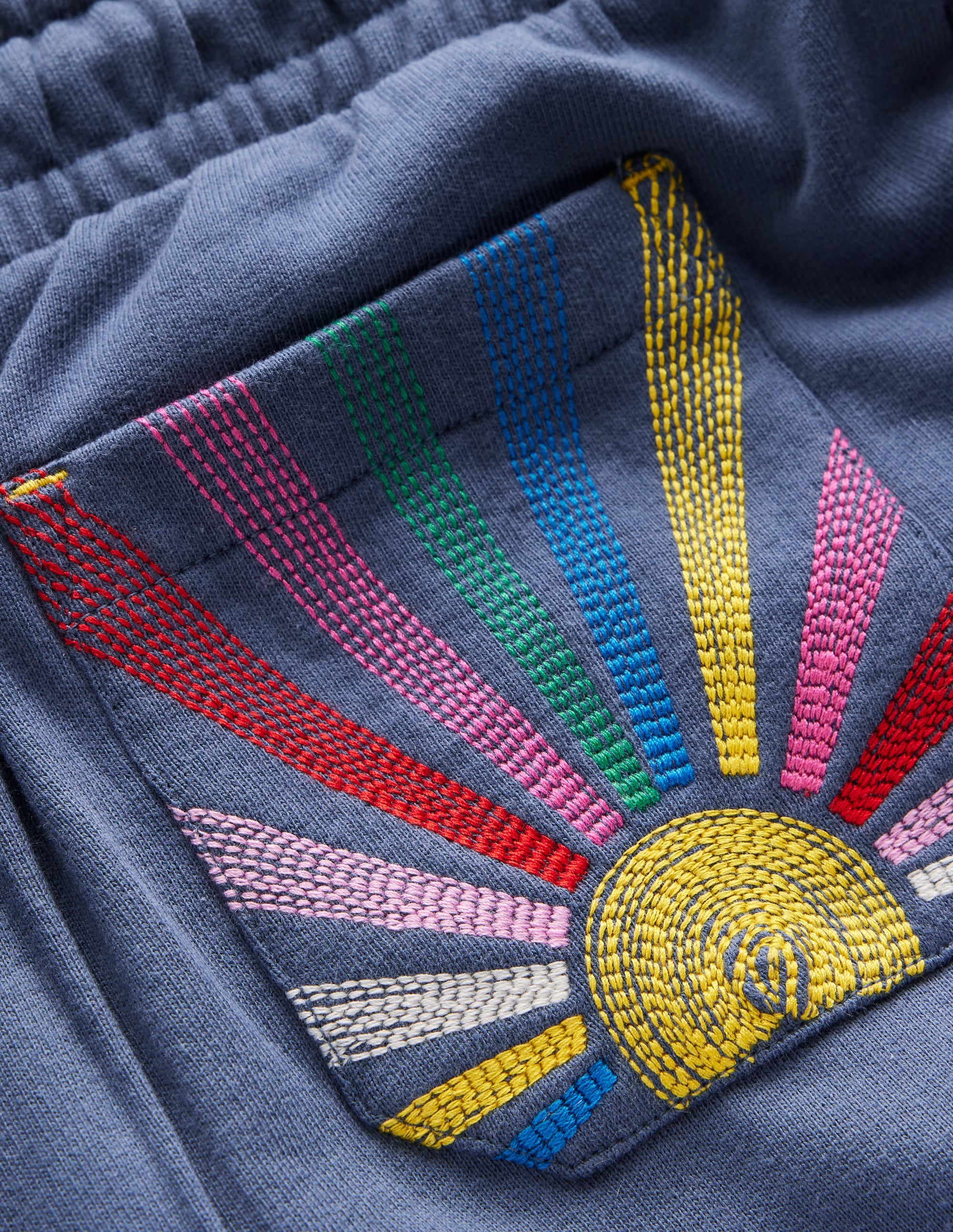 Bobbie Appliqué Joggers-Vintage Indigo Sun - Image 3