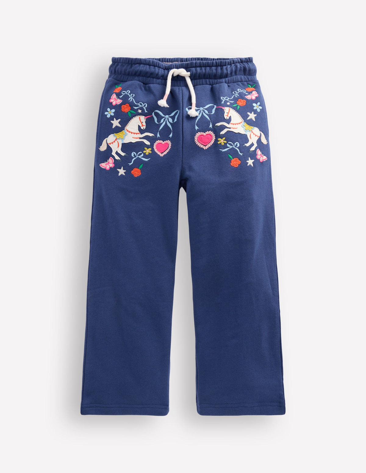 Bobbie Appliqué Joggers-Navy Unicorns - Image 1