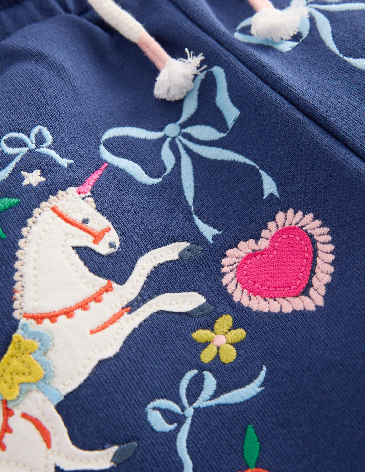 Bobbie Appliqué Joggers-Navy Unicorns - Image 3