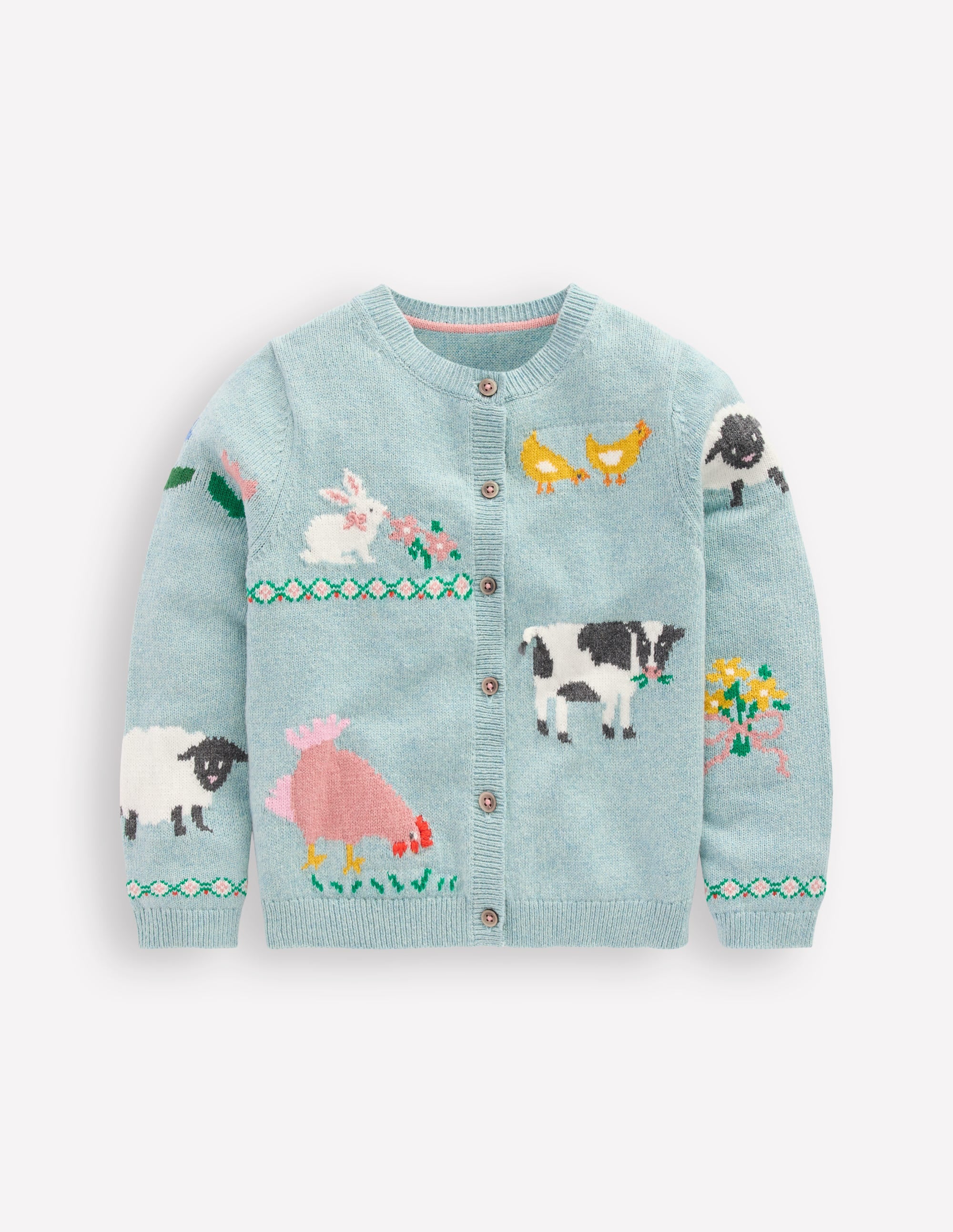 Strickjacke mit lustigem Motiv-Georgisches Blau Ostermotive - Image 1