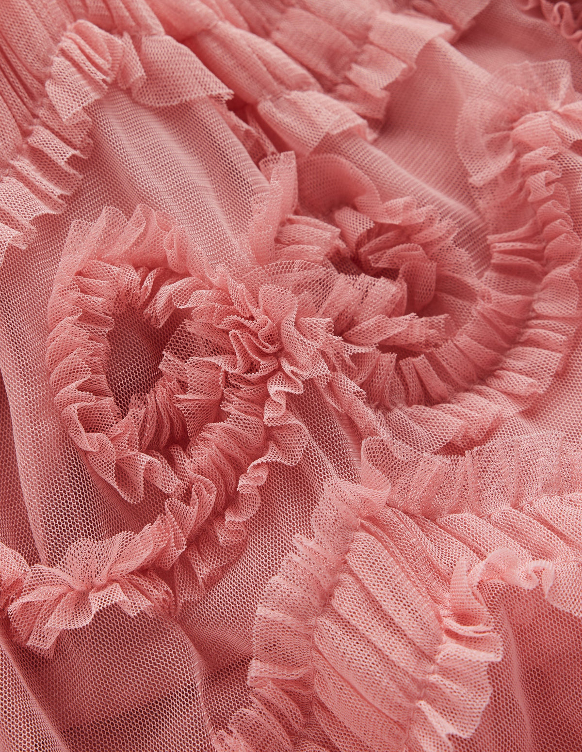 Tüllkleid mit Rüschen für besondere Anlässe-Mandelblütenrosa-3