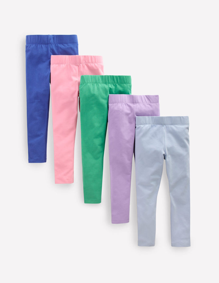Leggings im 5er-Pack-Naturweiß/Navy, Regenbogenwelle