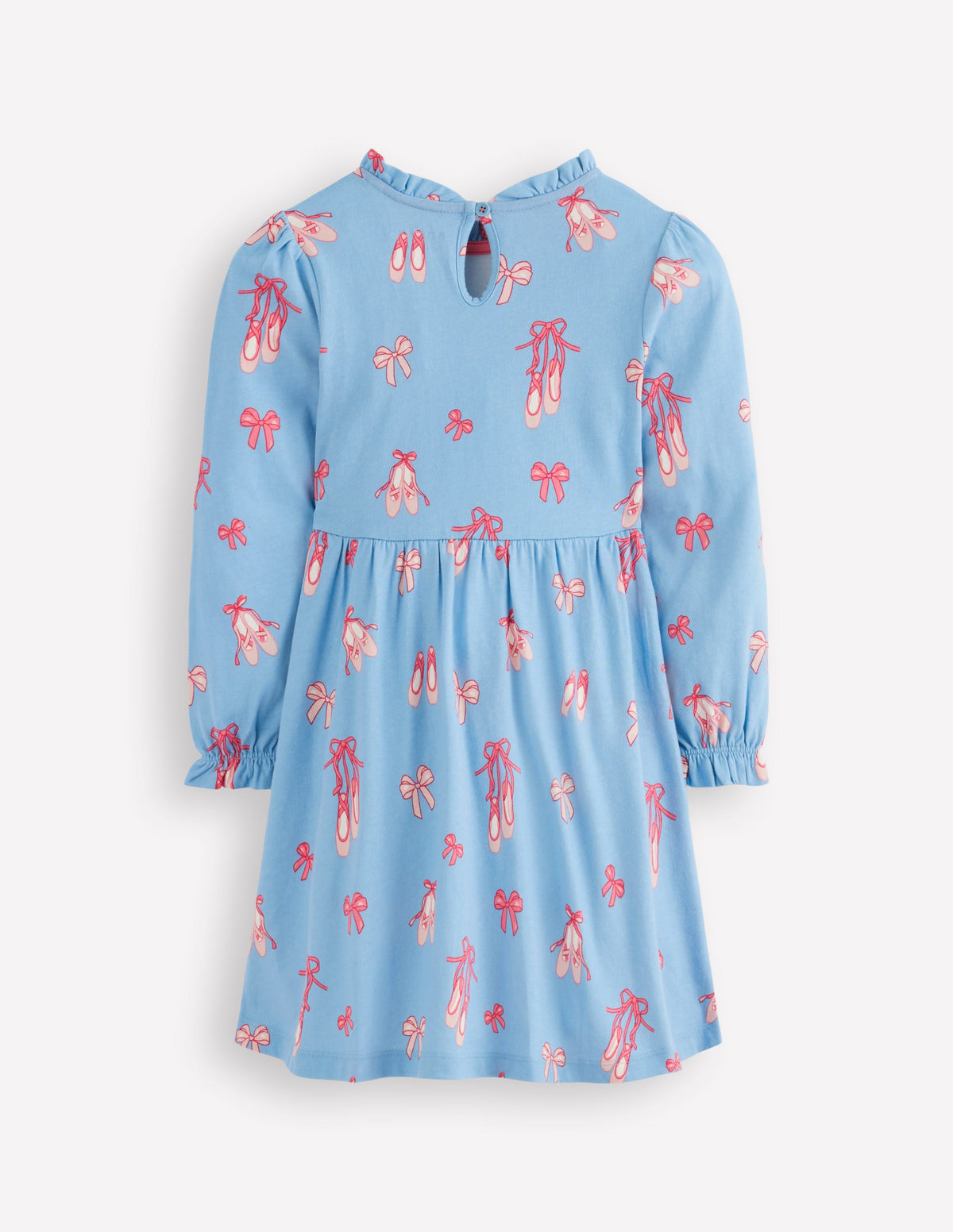 Blouson Sleeve Jersey Dress-Pale Blue Ballet Shoes-2