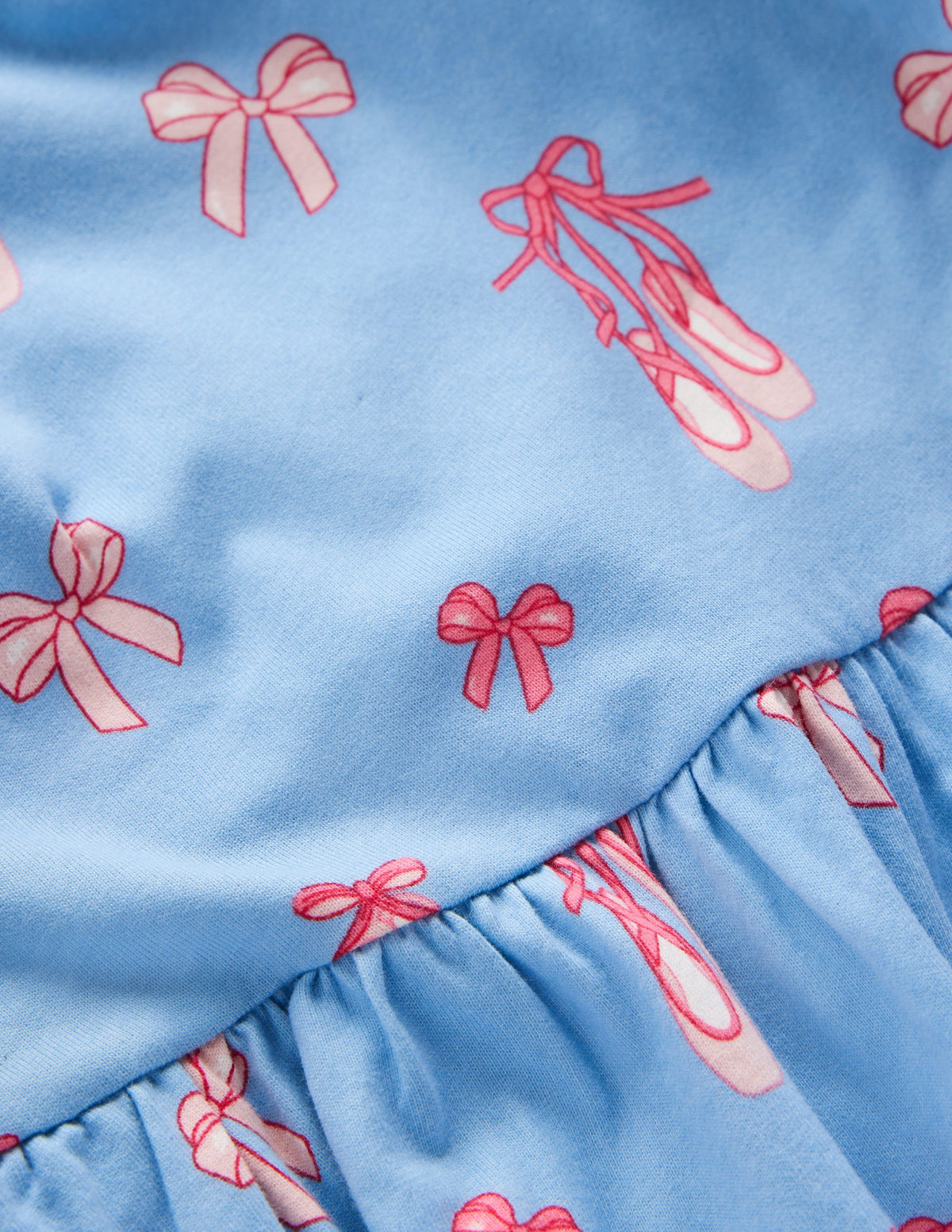Blouson Sleeve Jersey Dress-Pale Blue Ballet Shoes - Image 5