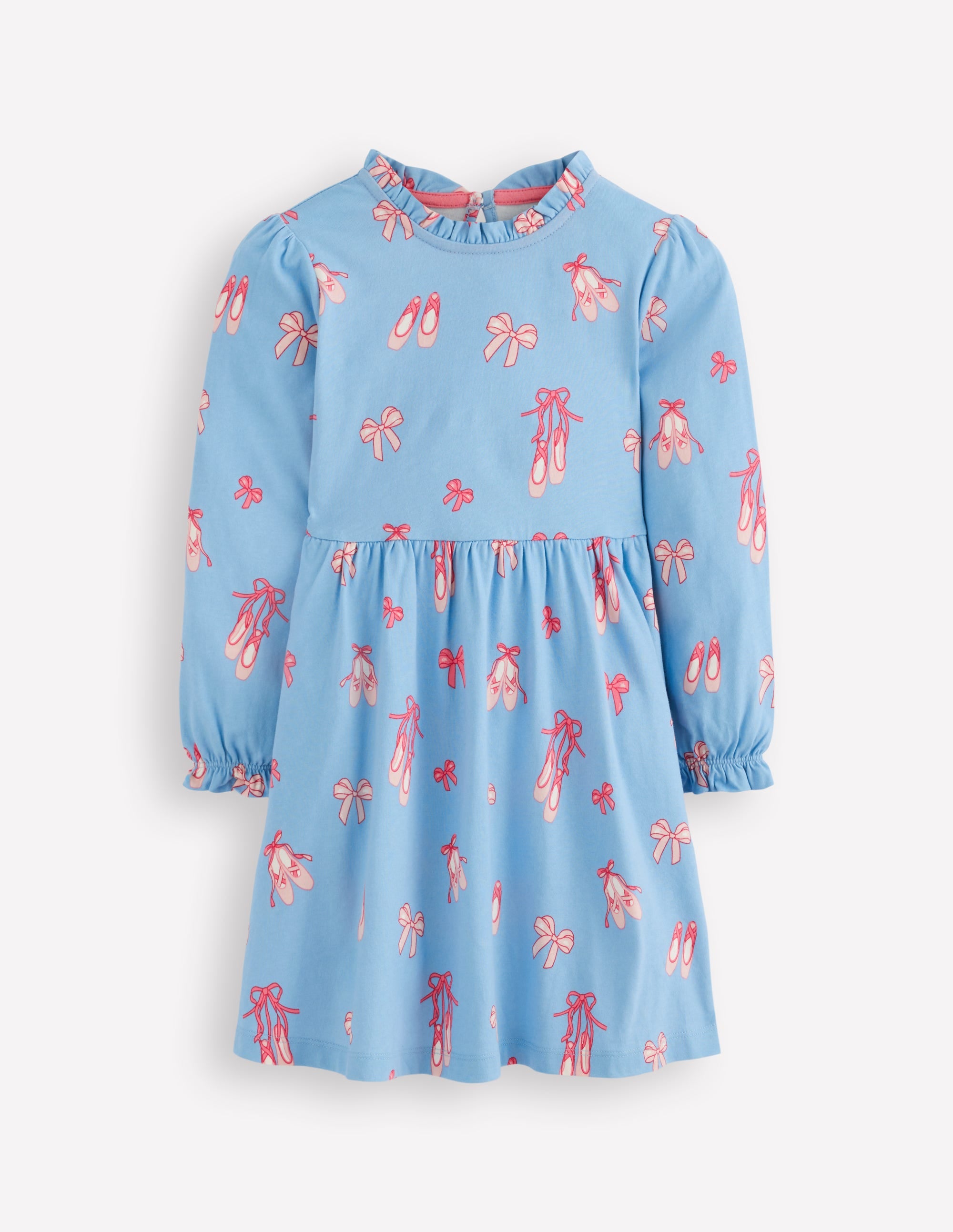 Blouson Sleeve Jersey Dress-Pale Blue Ballet Shoes - Image 1