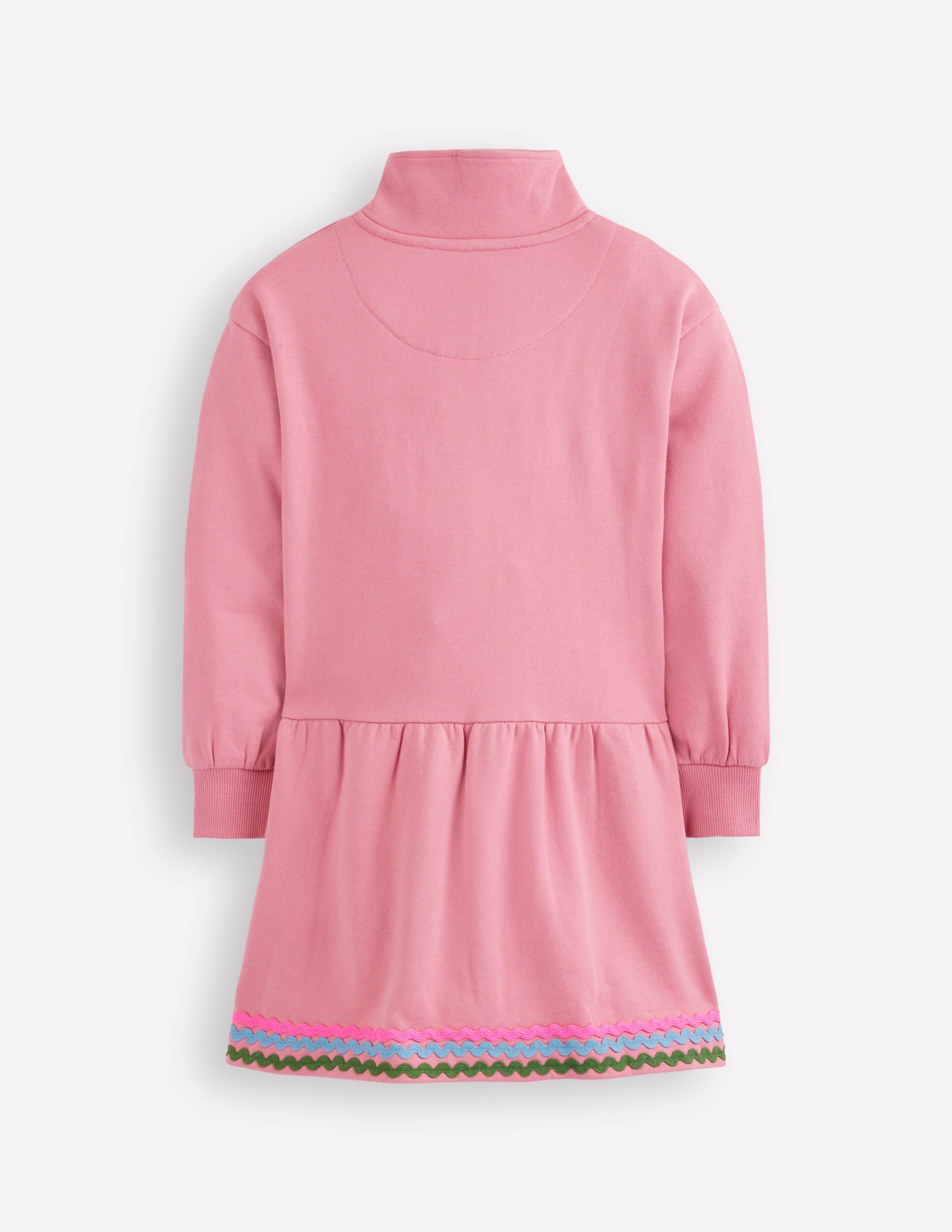 Sweatshirt-Kleid mit halbem Reißverschluss-Rosa Schleier - Image 2