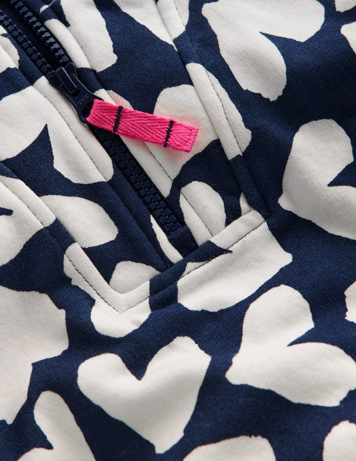Sweat partiellement zippé-Cœurs Bleu Marine - Image 3