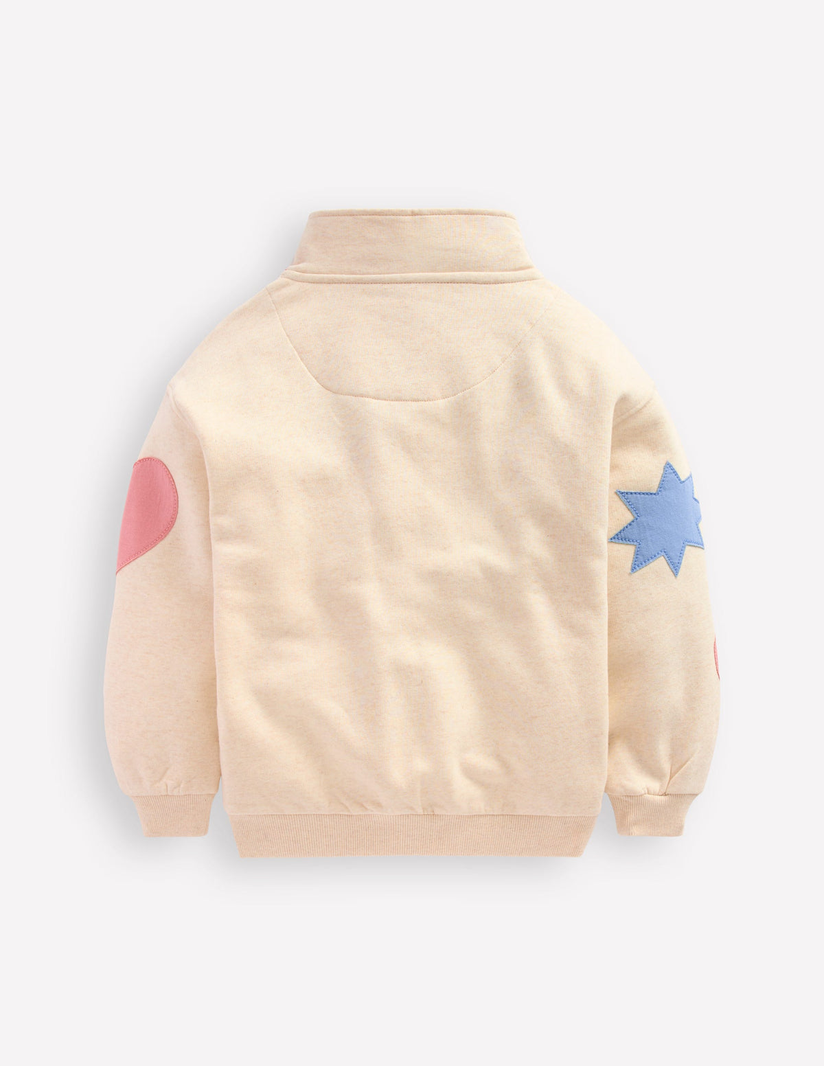 Sweatshirt mit Halbreißverschluss-Applizierte Formen-2