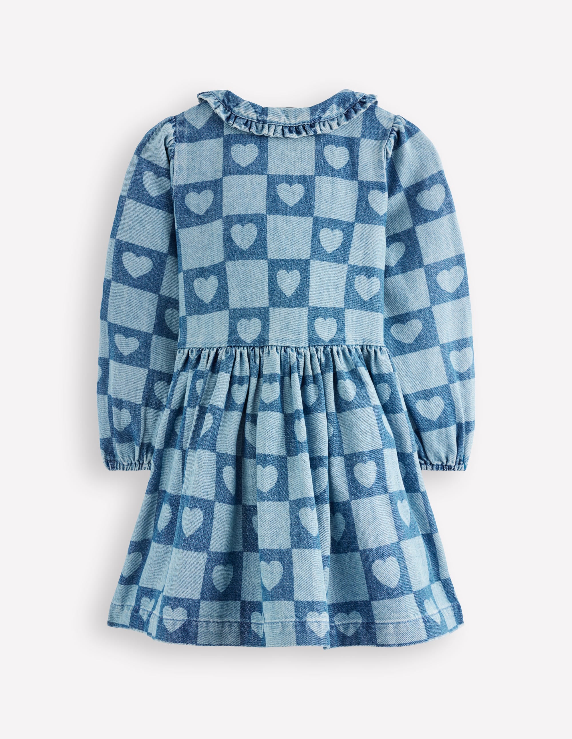 Hübsches Hemdblusenkleid-Denim Herzstempel - Image 2