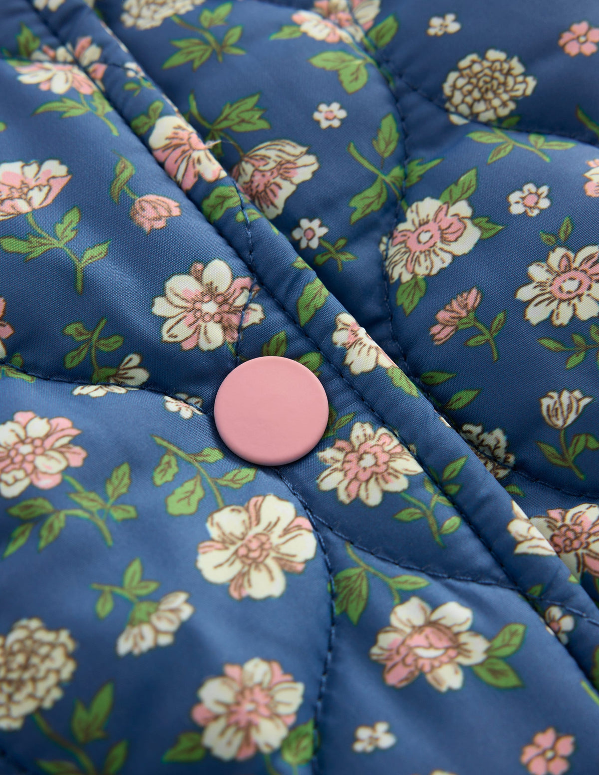 Lustige Bomberjacke-Teddyfell Blau Blumenmuster - Image 7