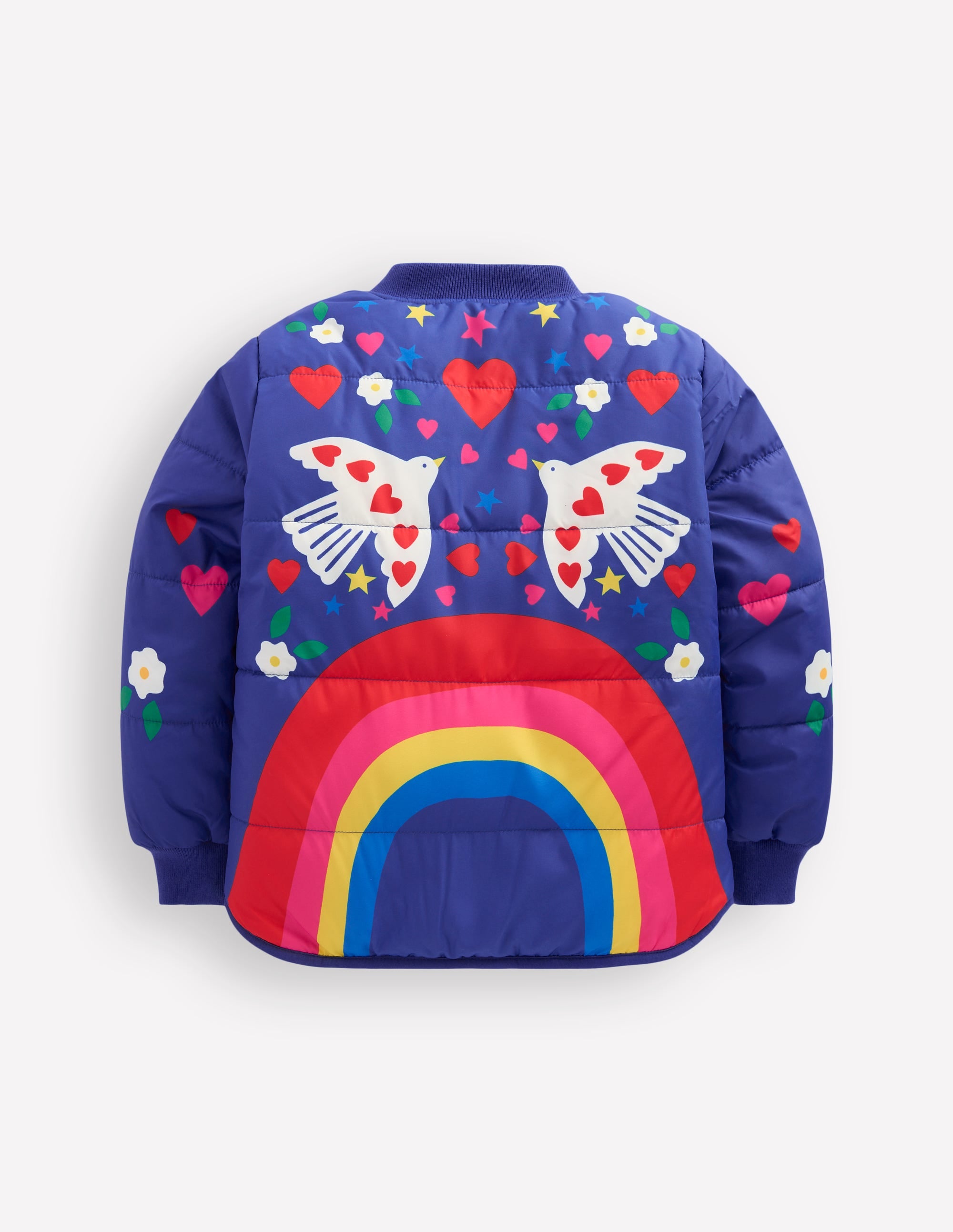 Lustige Bomberjacke-Marineblau Regenbogen-Design - Image 5
