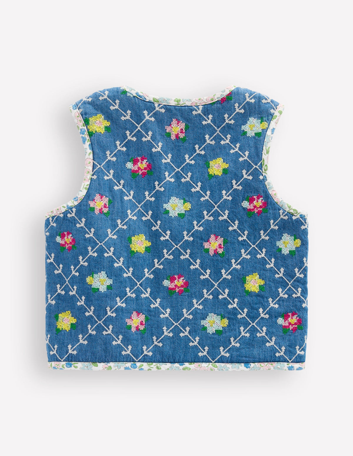 Hübsche Steppweste-Denim, Stickerei - Image 2