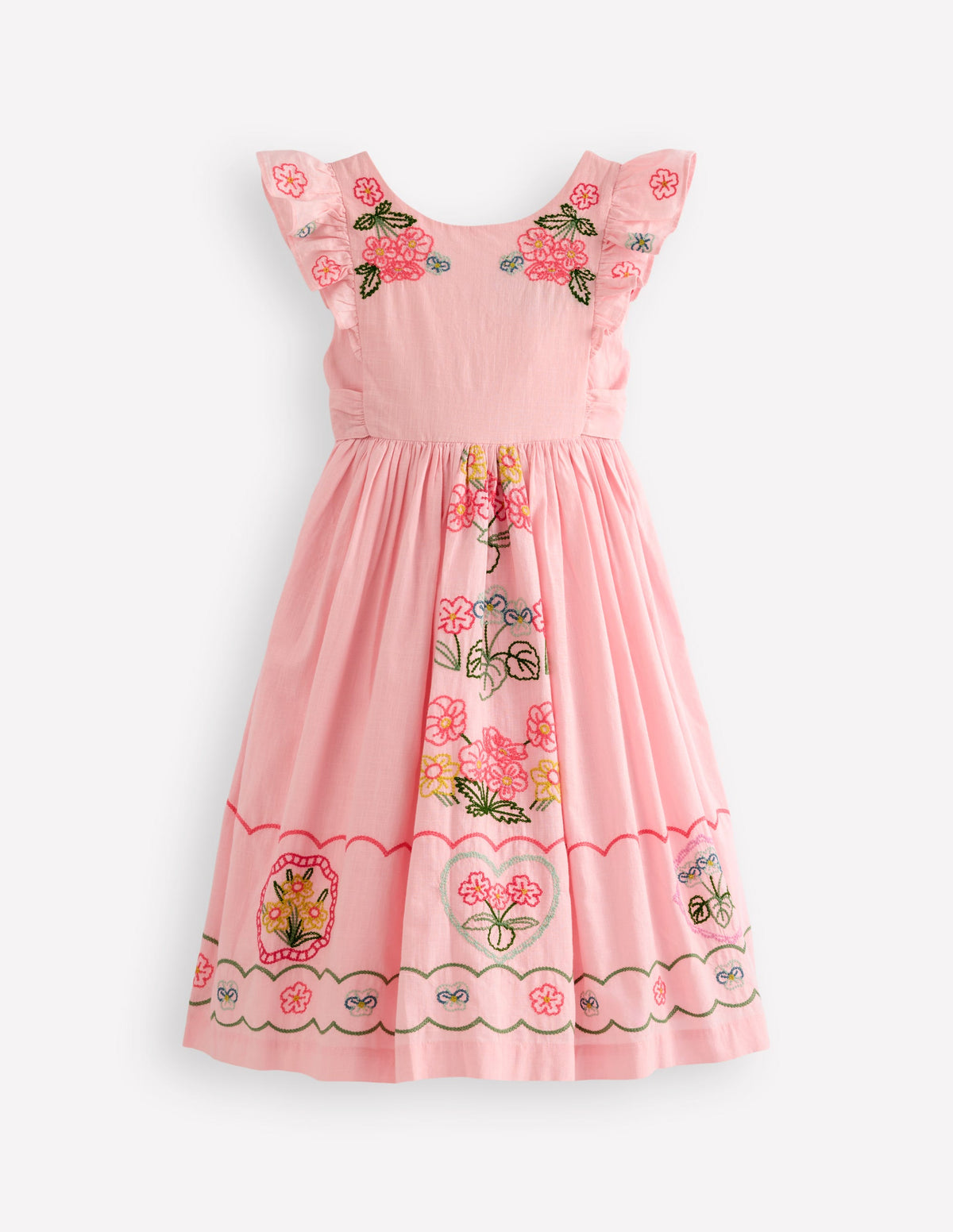 Midikleid mit Schleife am Rücken-Kreiderosa-1