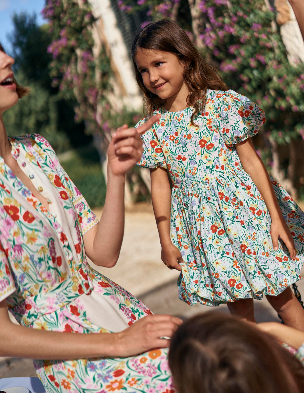 Kleid mit Ballonsaum-Geißblatt Blütenrebe - Image 5
