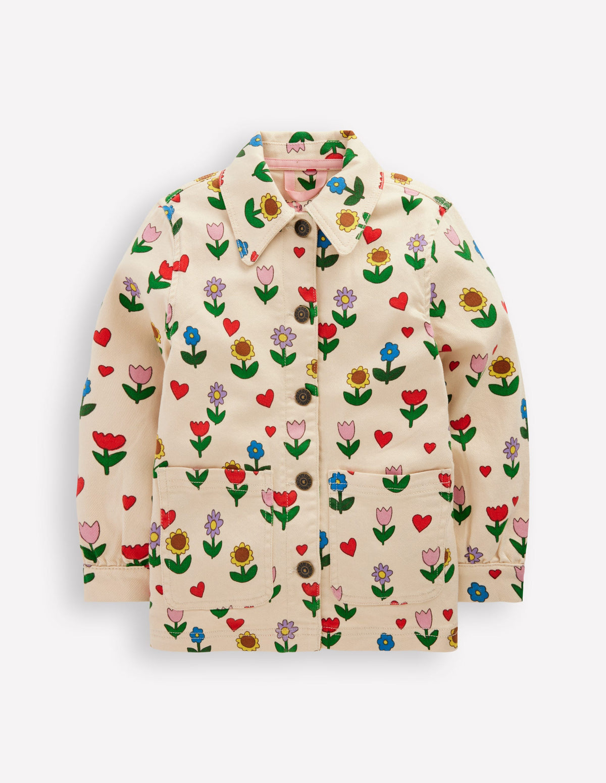 Denim Jacket-Ivory Sunflower Garden - Image 4