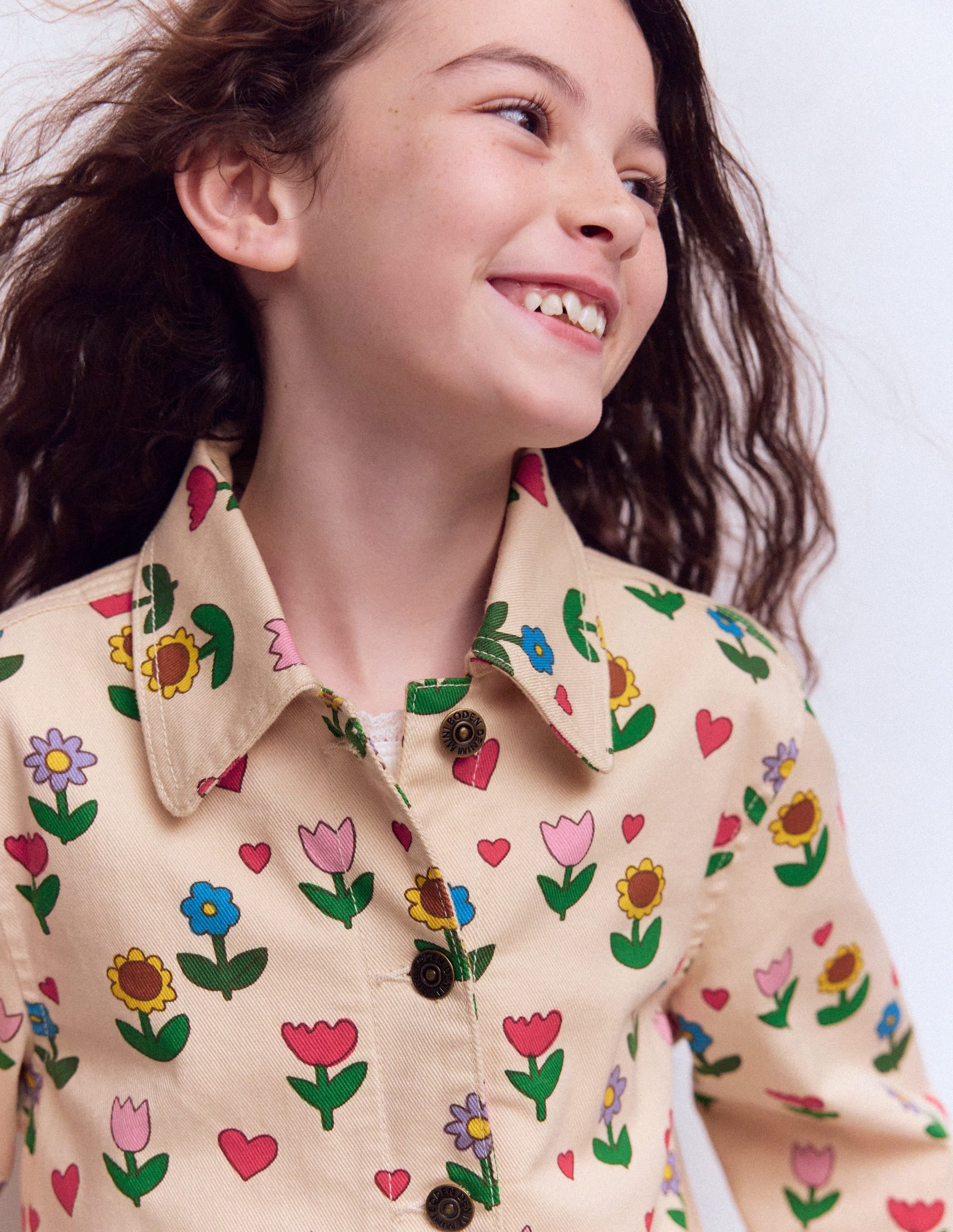 Denim Jacket-Ivory Sunflower Garden - Image 2