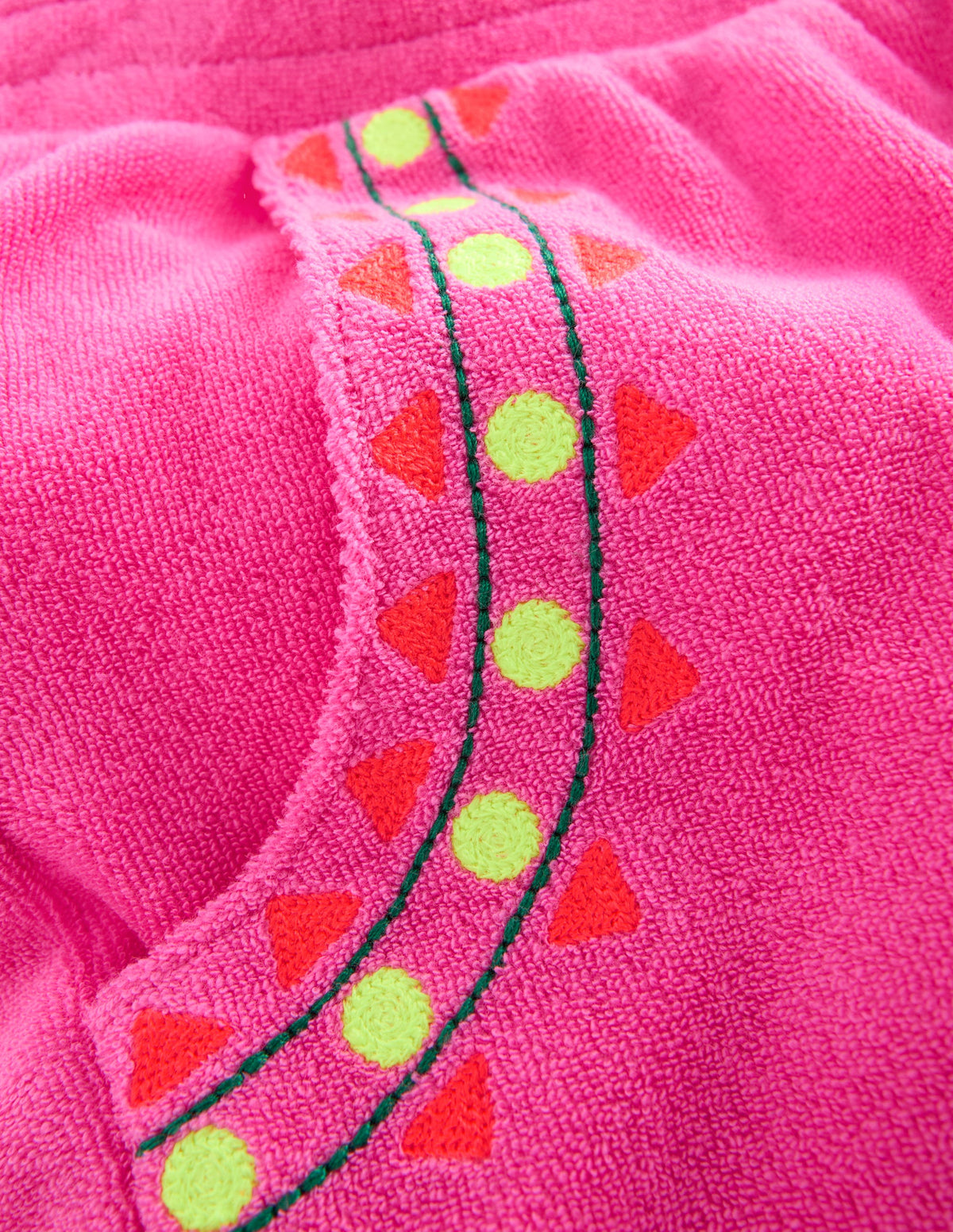 Frottee-Hose mit geradem Bein-Rosa Stickerei - Image 5
