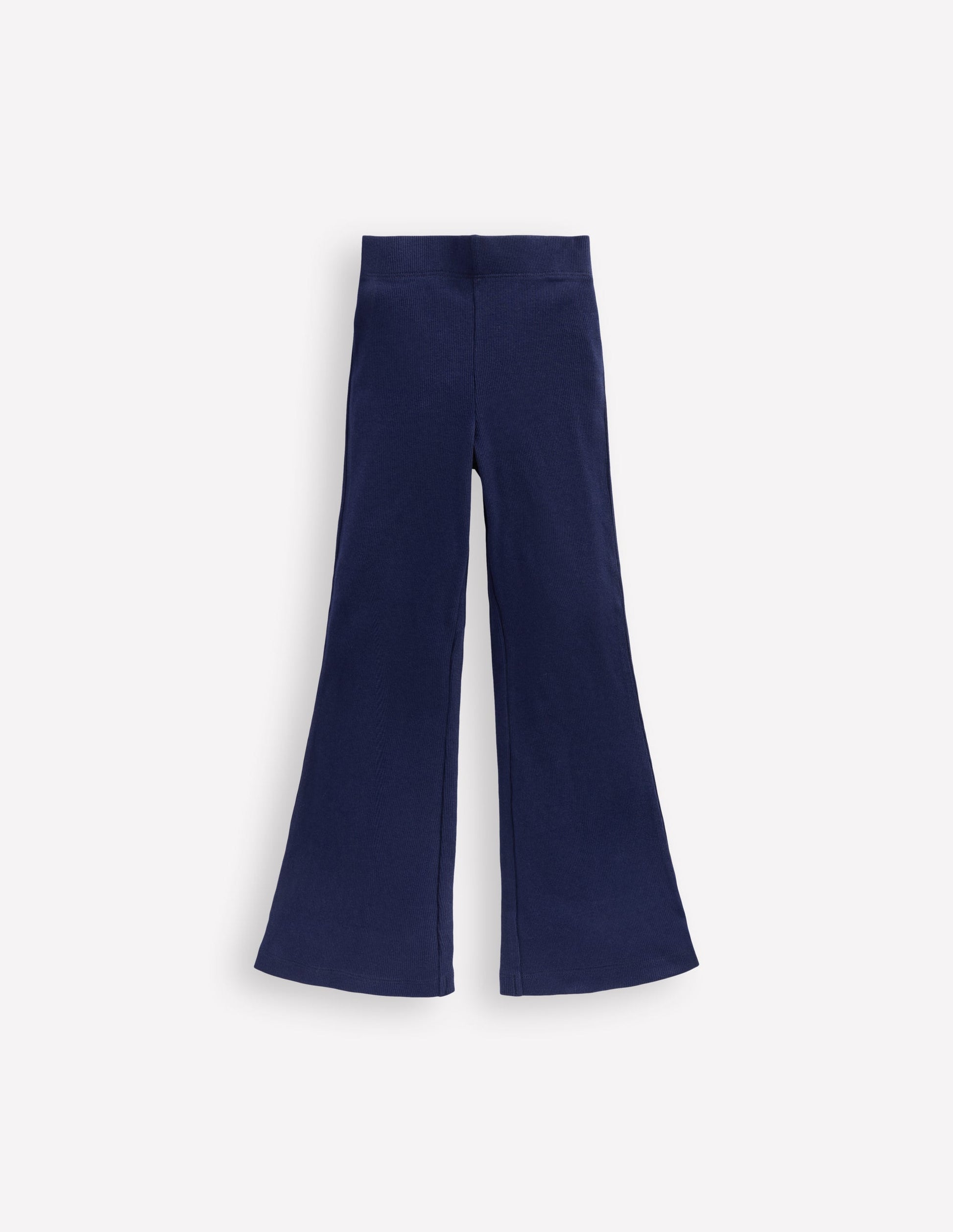 Ribbed Flared Leggings-College Navy-6