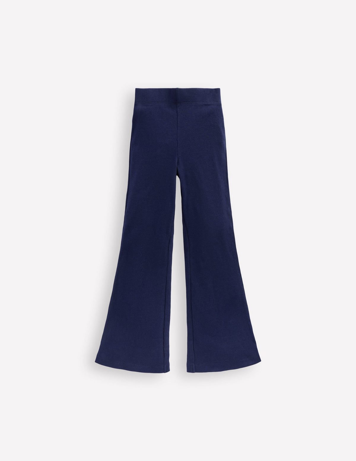 Ribbed Flared Leggings-College Navy - Image 6