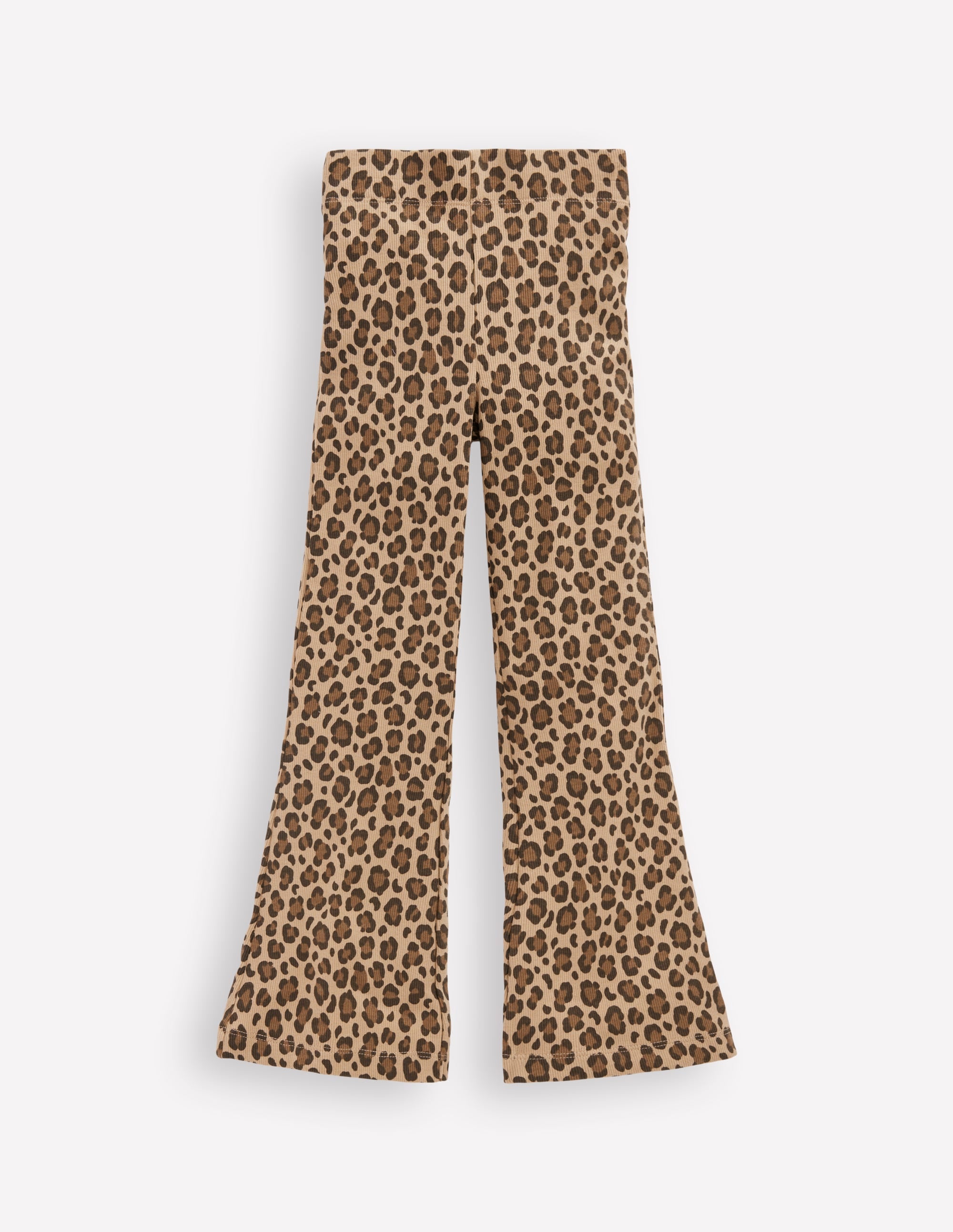 Ribbed Flared Leggings-Leopard - Image 4